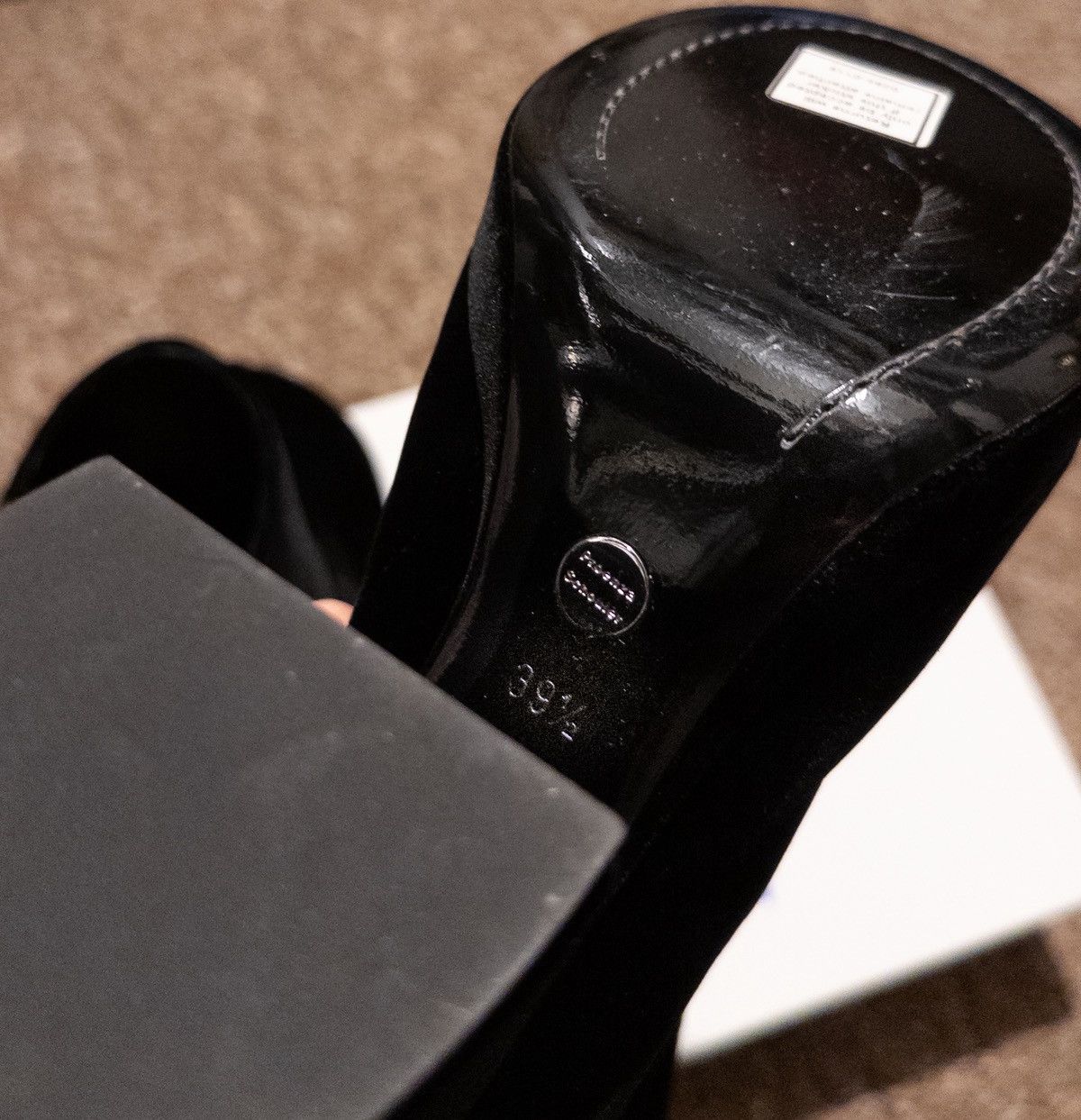 Proenza Schouler PROENZA SCHOULER Forma Platform Ankle Boots - Black Velvet Size US 9.5 / IT 39.5 - 2 Thumbnail