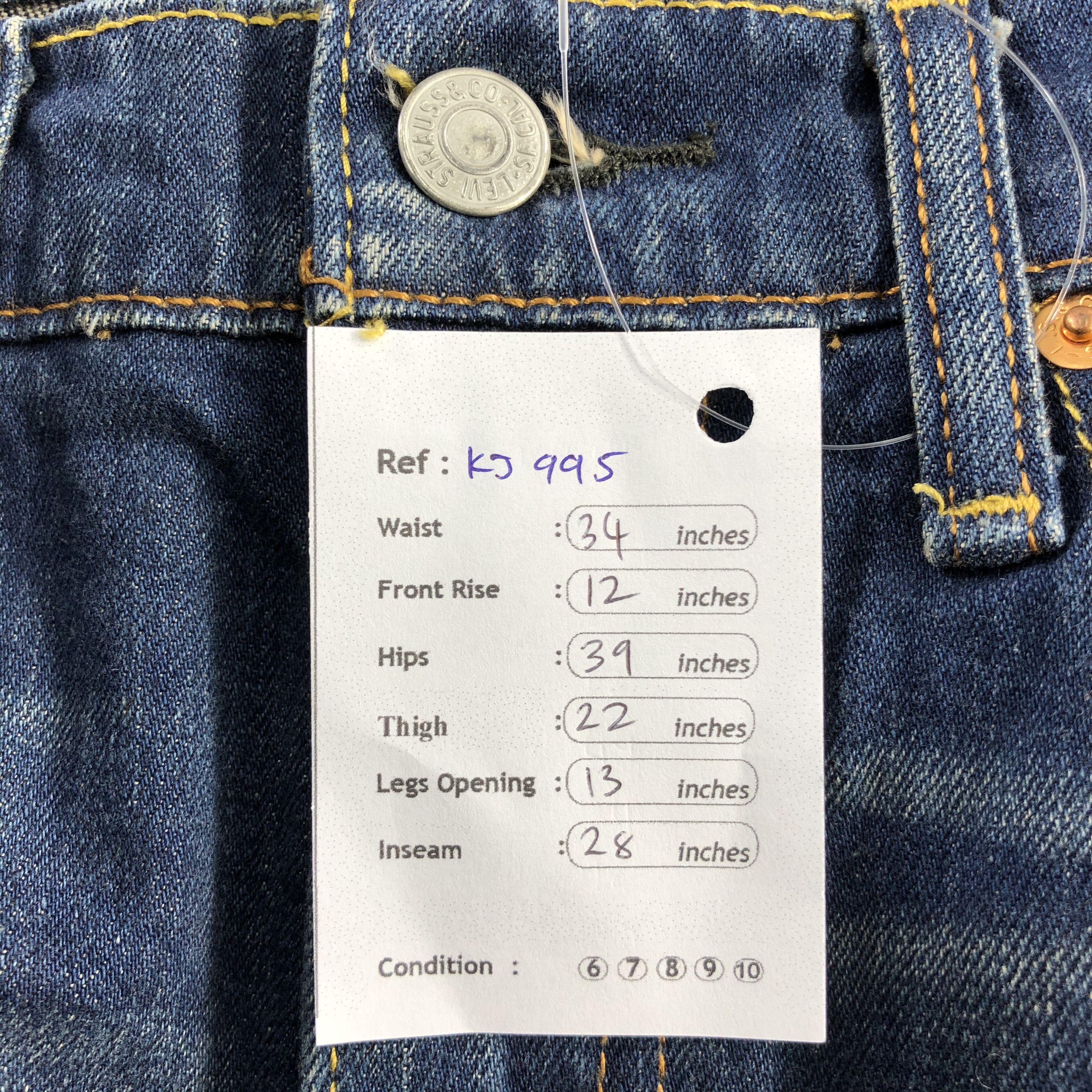 Levi's Vintage Levis 510 Jeans Faded Blue Denim KJ995 Size US 34 / EU 50 - 14 Thumbnail