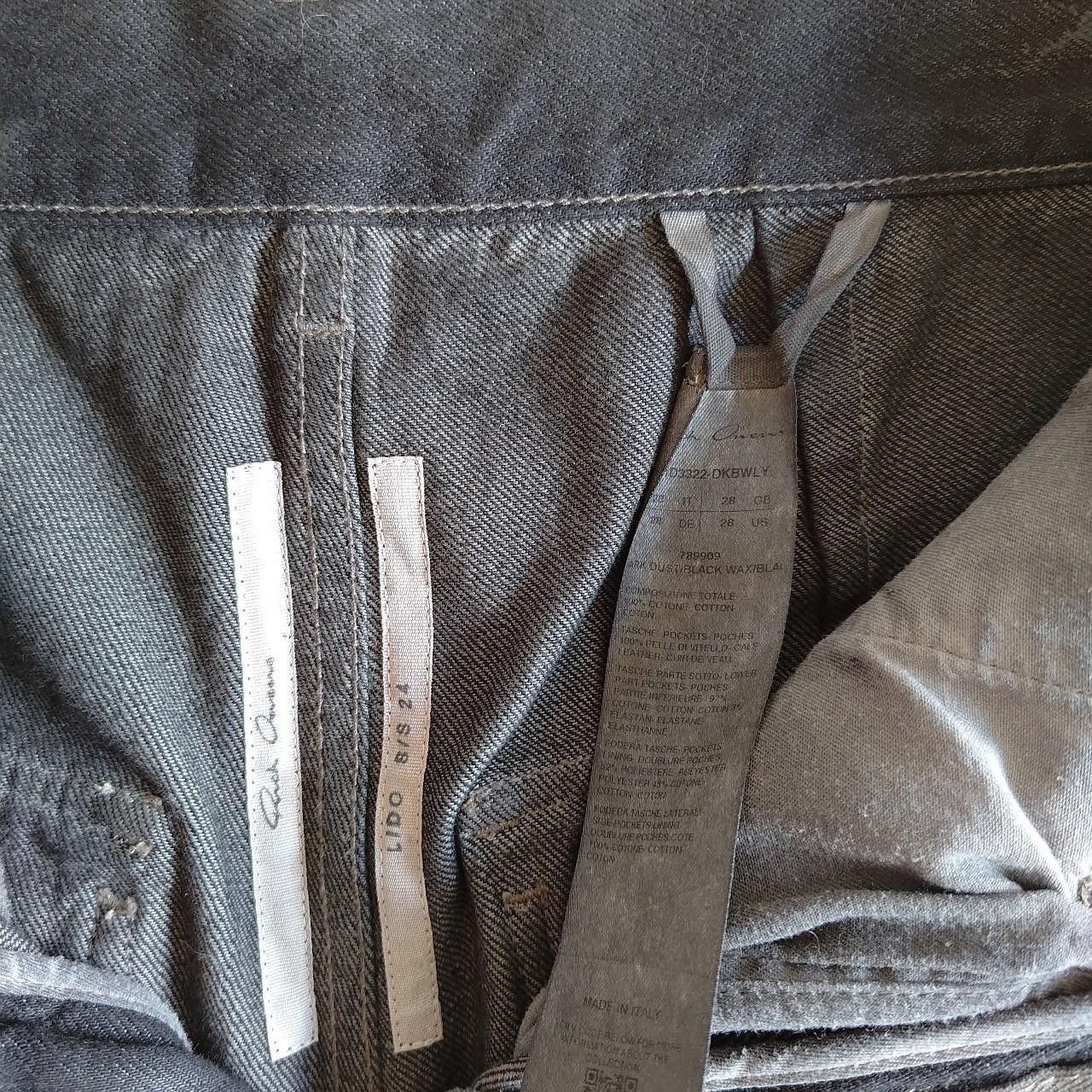 Rick Owens Runway Stefan shorts - waxed denim with calf leather cargo Size US 28 / EU 44 - 4 Thumbnail