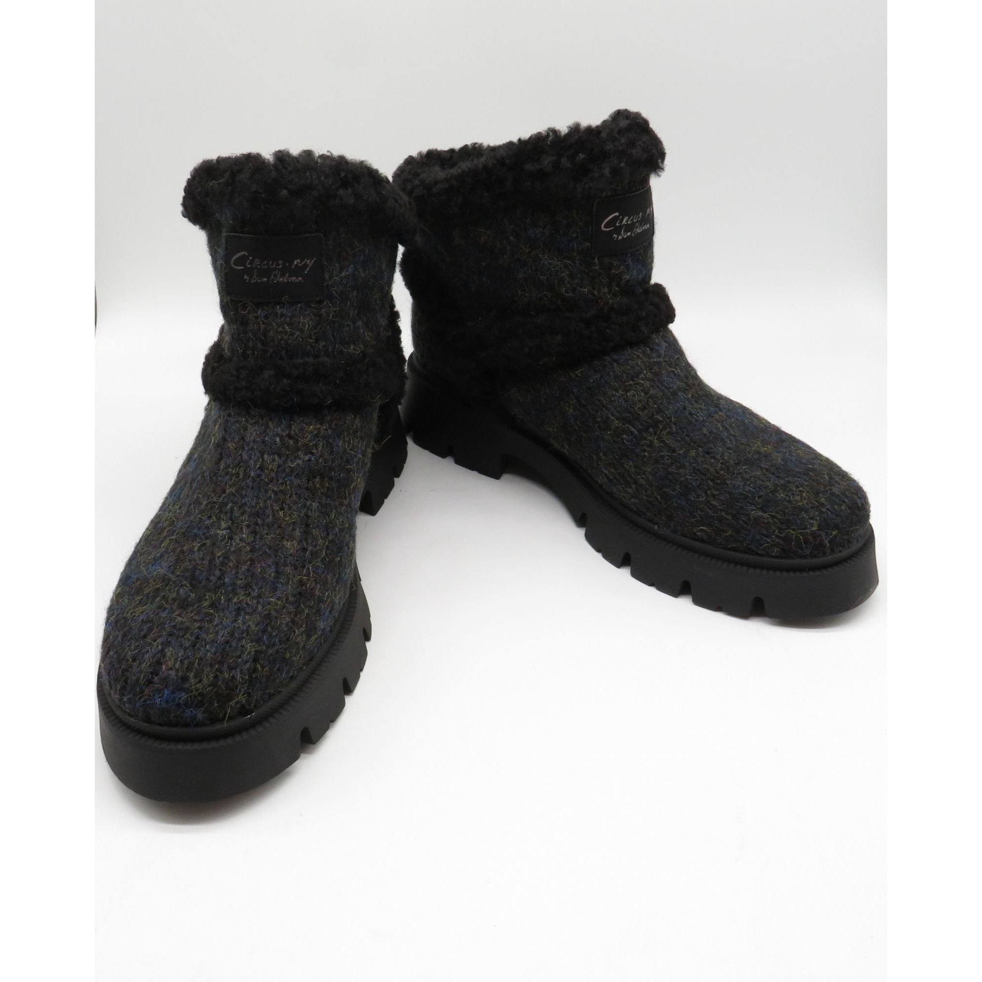 Sam Edelman Circus Ny By Sam Edelman Clare Black Fuzzy Ankle Boots Winte Size US 12 / IT 42 - 4 Thumbnail