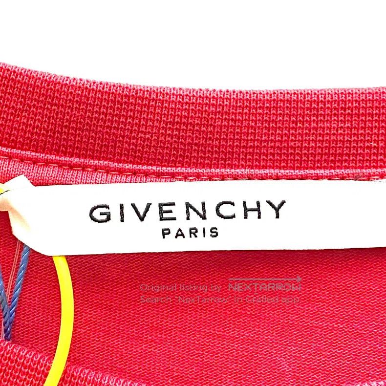Givenchy Givenchy Red Hem Loose T-Shirt Size US M / EU 48-50 / 2 - 3 Thumbnail