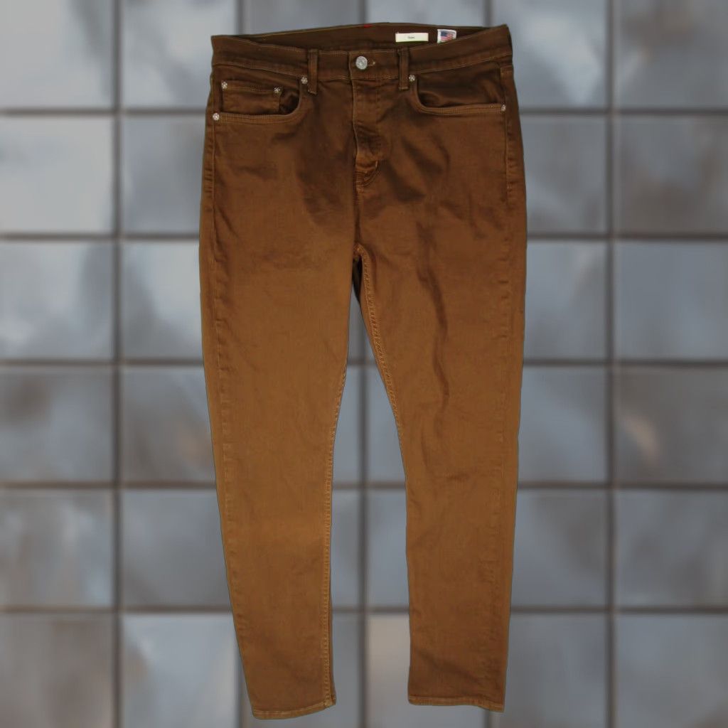 Denime VINTAGE Noend Mens Jeans Skinny Denim 34 Brown Cotton Blend Made in USA 30in Inseam Size US 34 / EU 50 - 1 Thumbnail