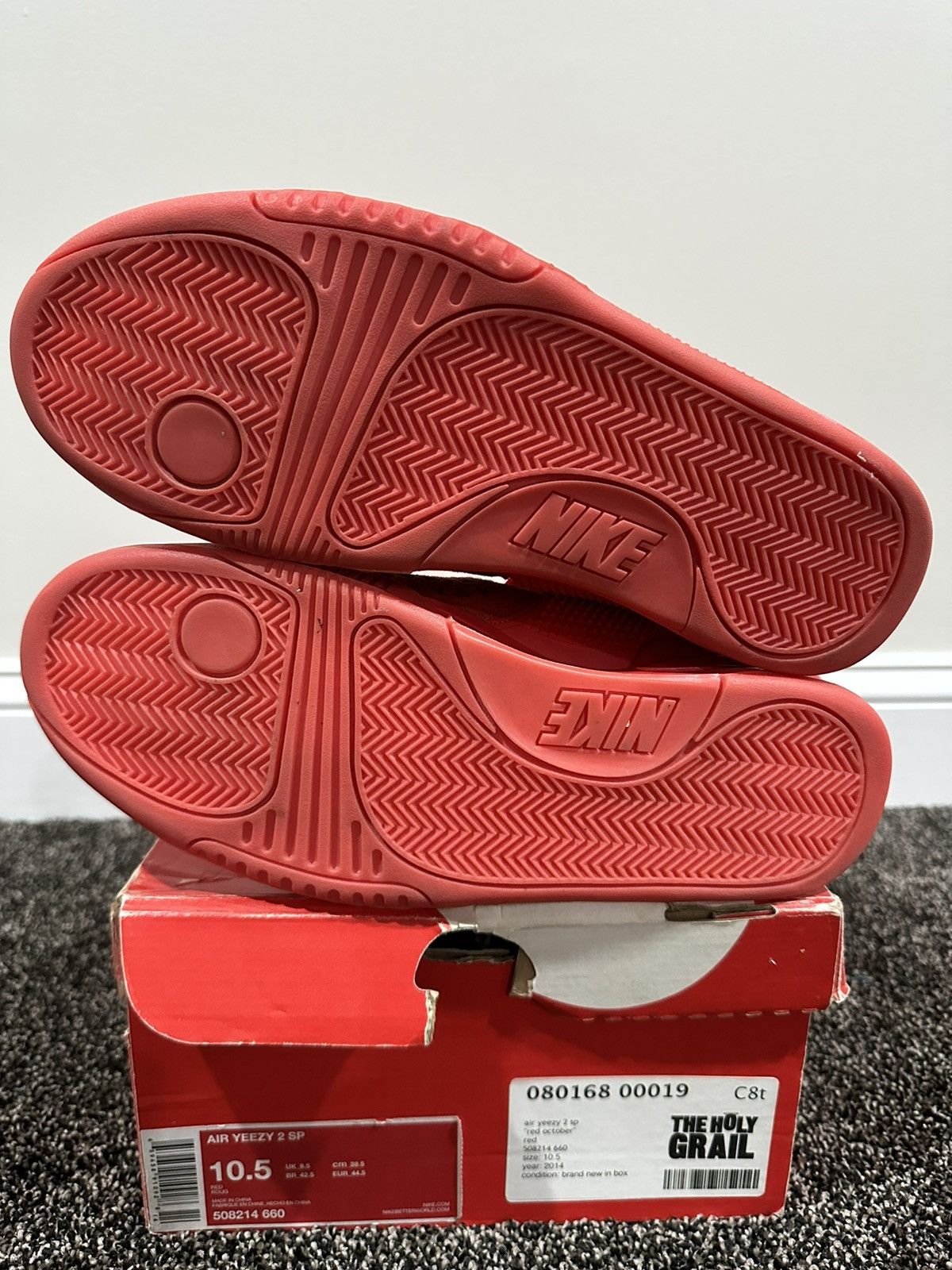 Kanye West × Nike Nike Air Yeezy 2 SP Kanye West Red October Sneakers 2014 Size US 10.5 / EU 43-44 - 11 Thumbnail