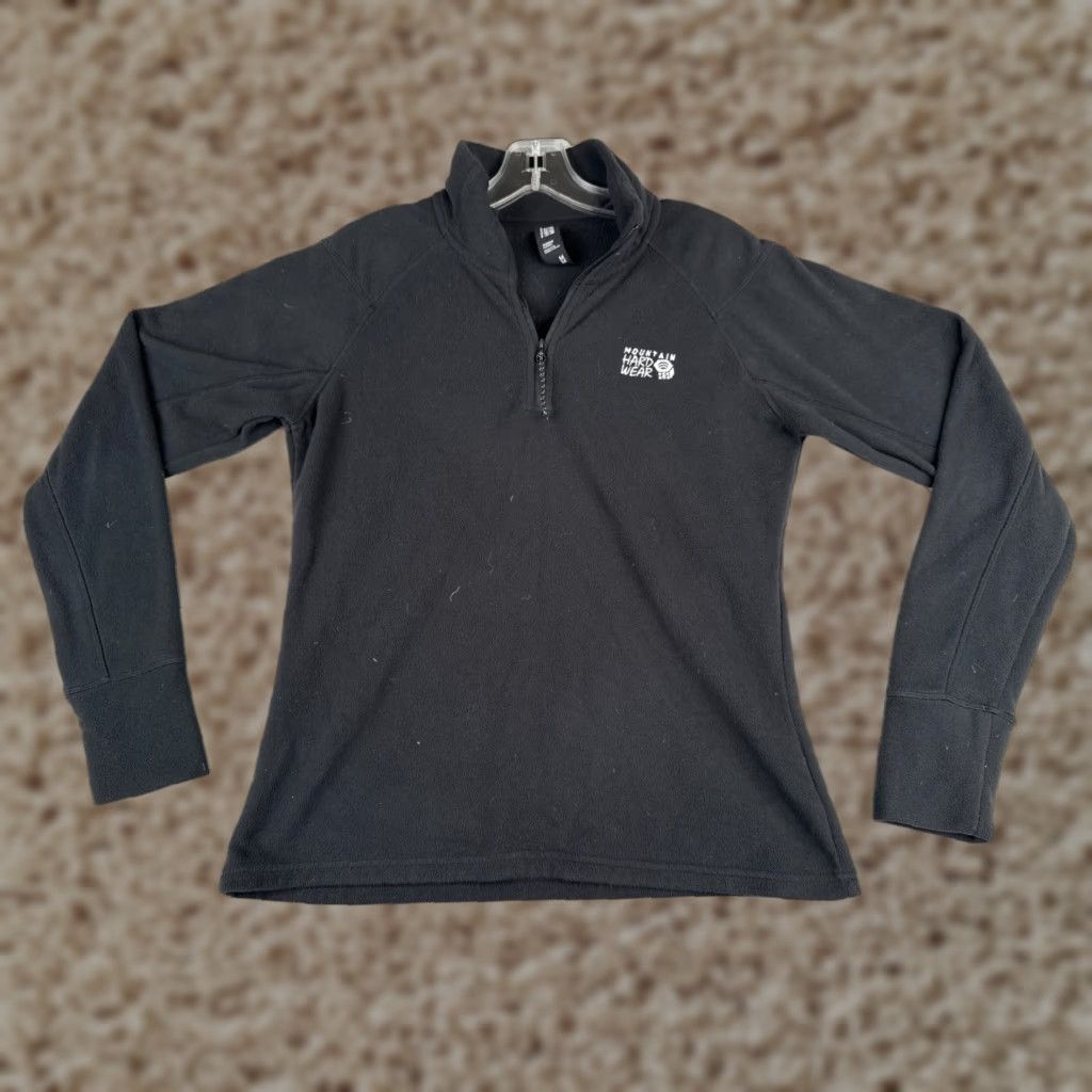 Mountain Hardwear Mountain Hardwear Sweatshirt Women Medium Black 1/4 Zip Pullover Fleece - Mock Neck, Long Sleeve, 100% Polyester, Logo, Activewear, Regular Fit Size M / US 6-8 / IT 42-44 - 1 Thumbnail