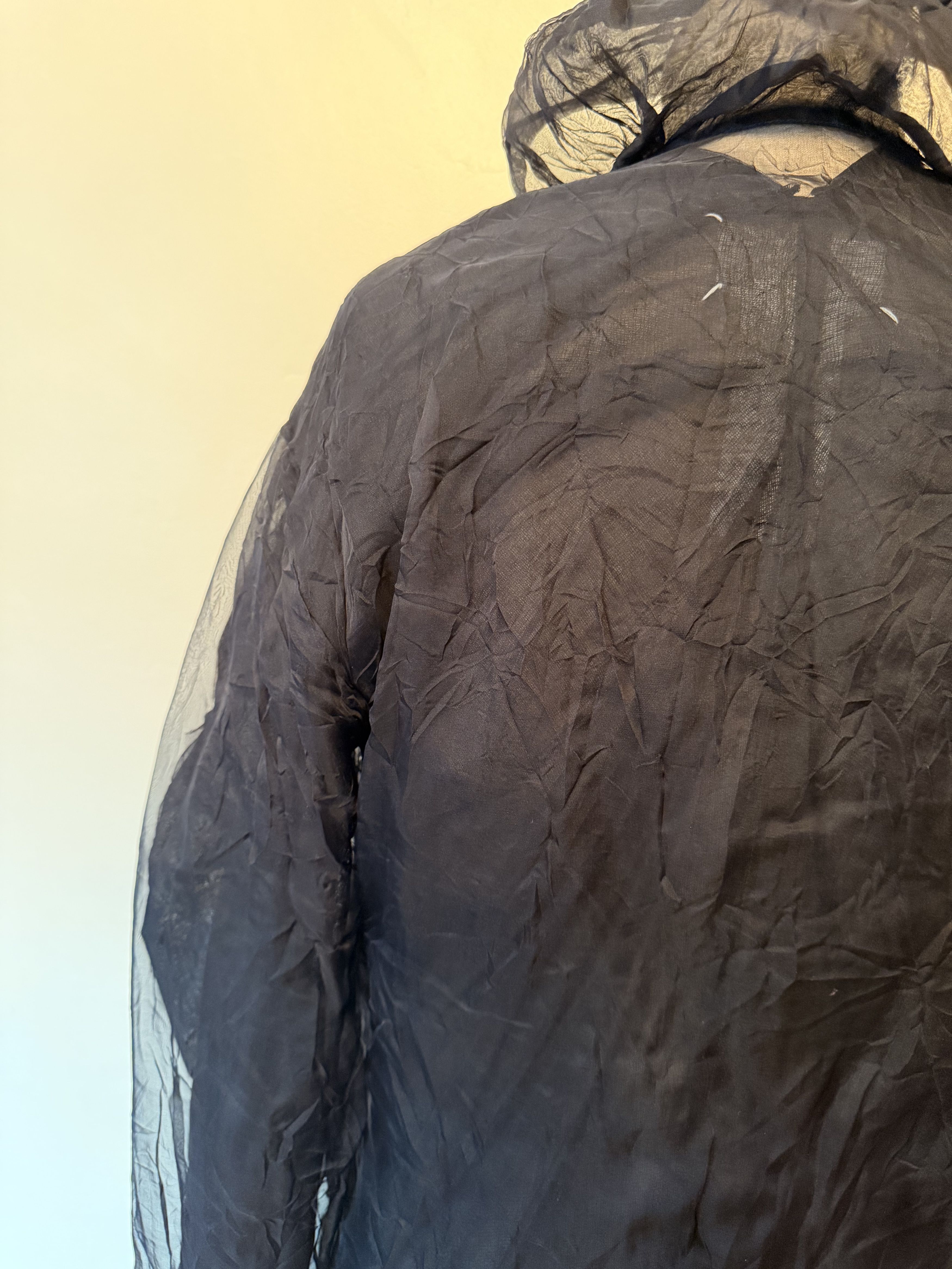 Maison Margiela NWT $1760 Men's Maison Magiela Black Silk Blend Zip Hoodie, Size US M / EU 48-50 / 2 - 7 Thumbnail
