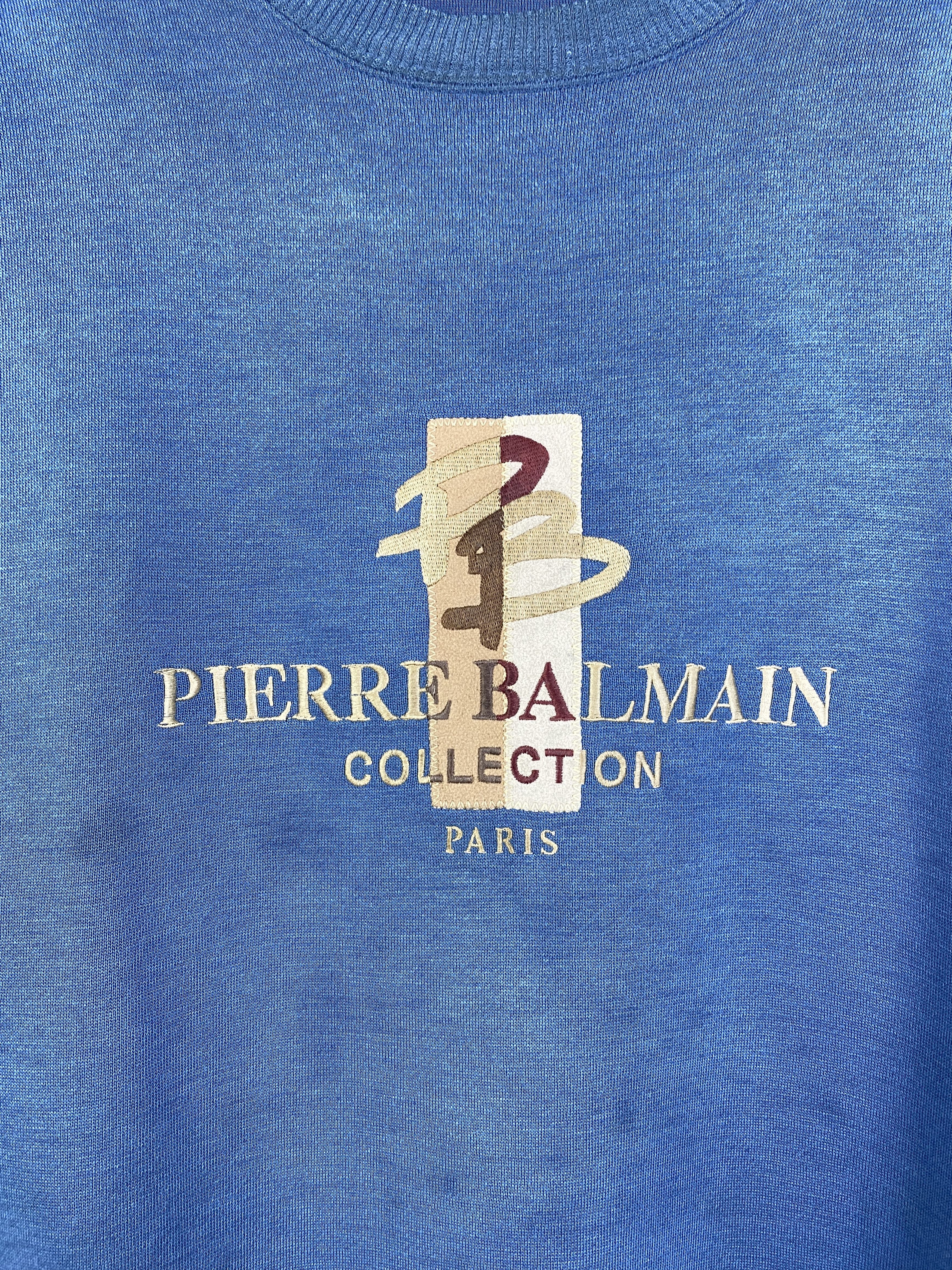 Pierre Balmain Vintage Pierre Balmain Embroidered Logo Sweatshirt SH0076 Size US L / EU 52-54 / 3 - 5 Thumbnail