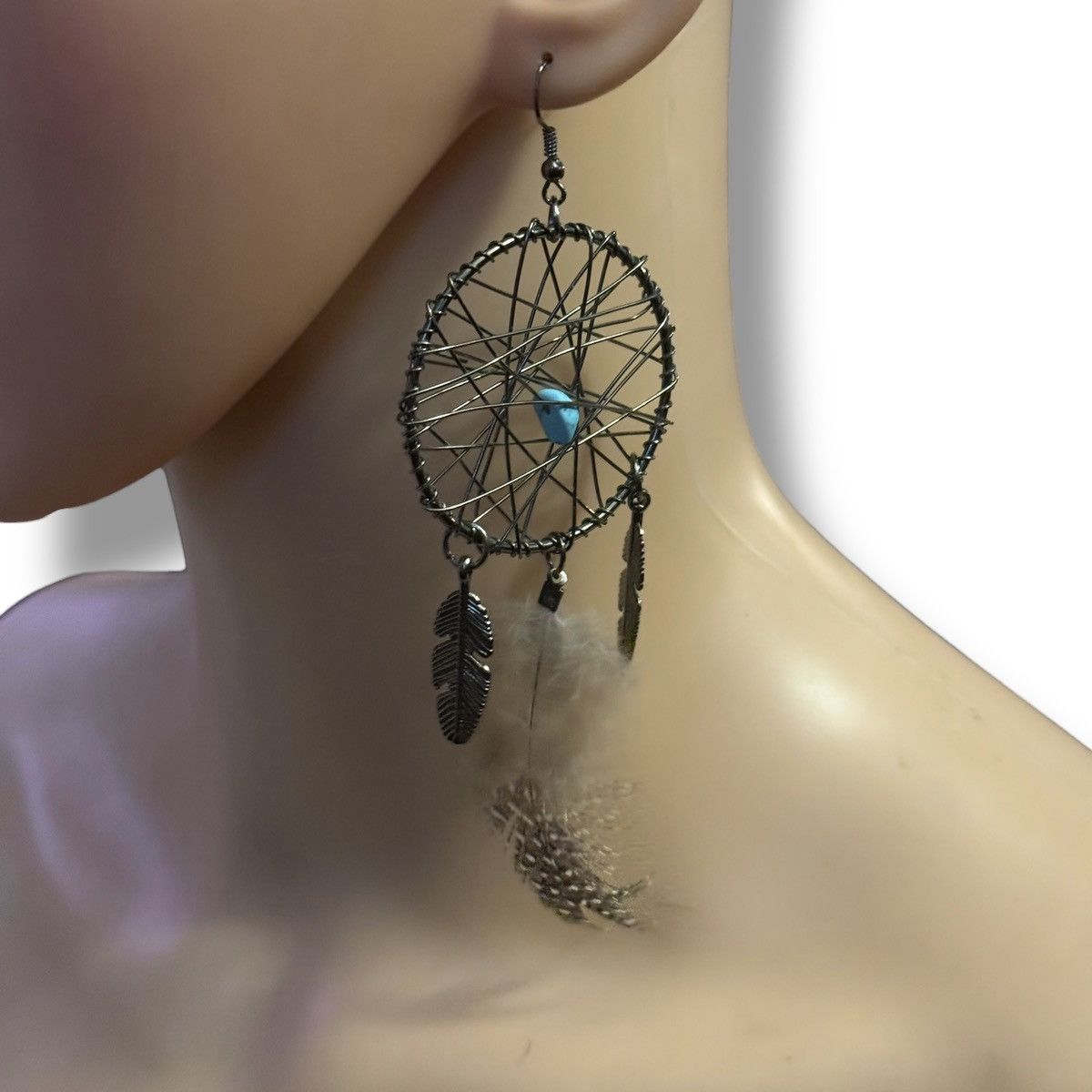 Other Silver tone large dream catcher earrings Size ONE SIZE - 2 Thumbnail