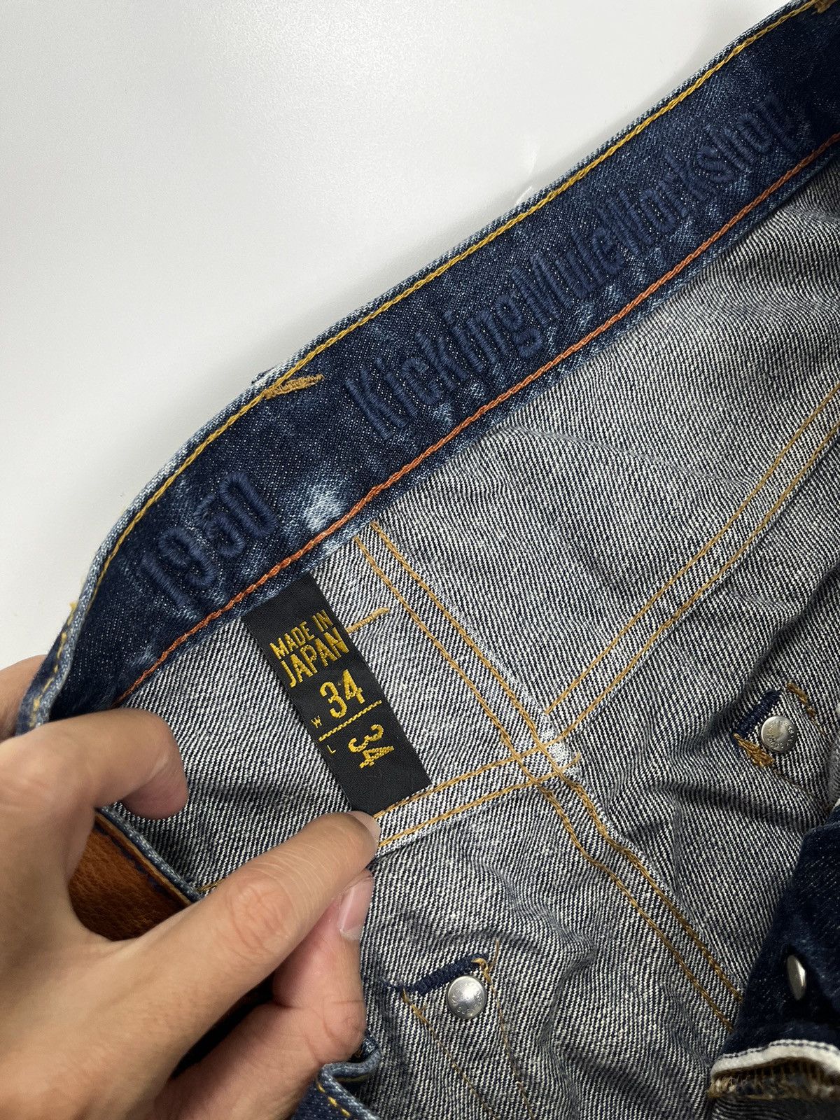 Japanese Brand selvedge kicking mule japan jeans pant Size US 33 - 6 Thumbnail