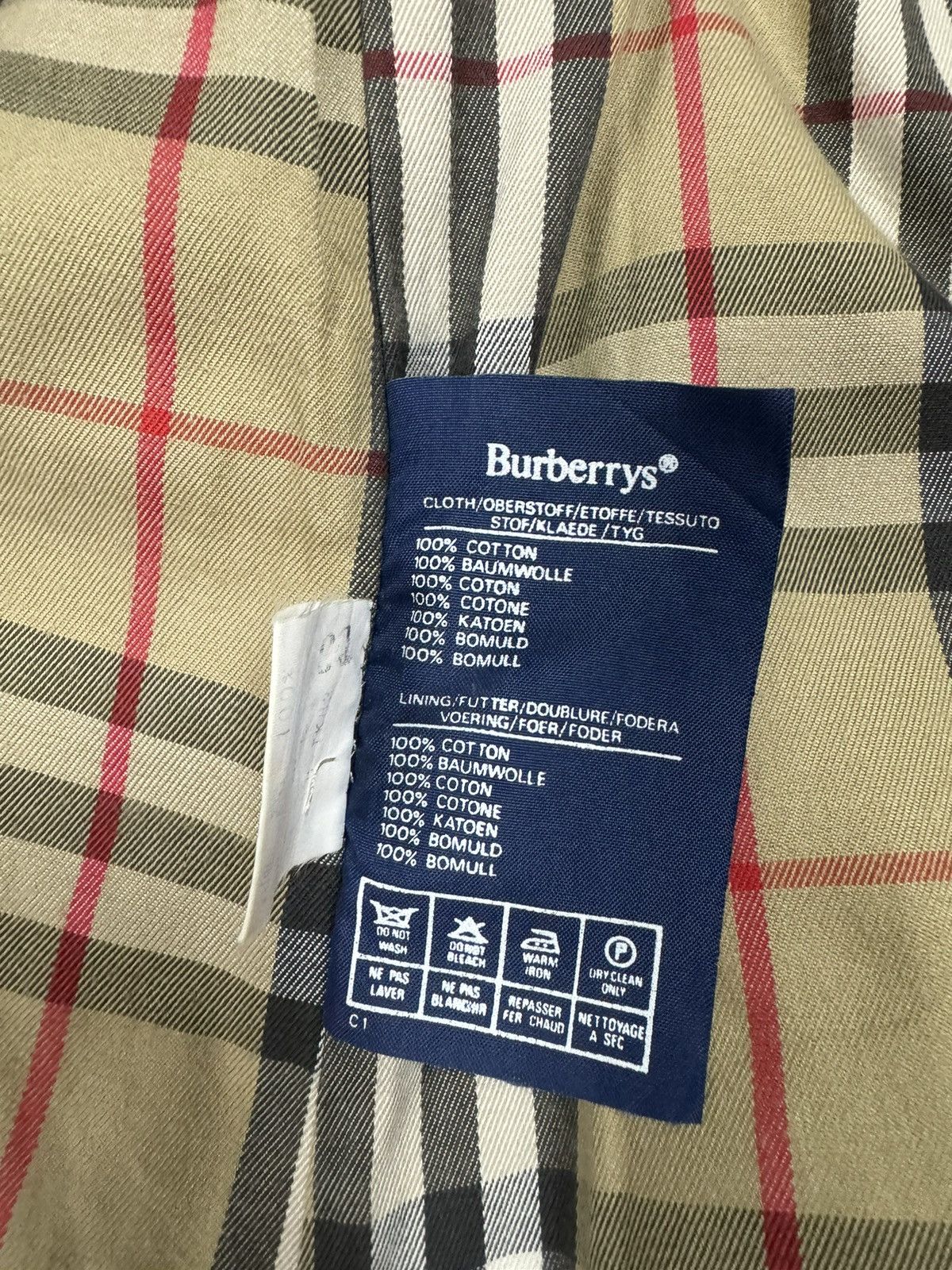 Vtg🔥Burberrys Prorsum Trench coat Novacheck Made in England