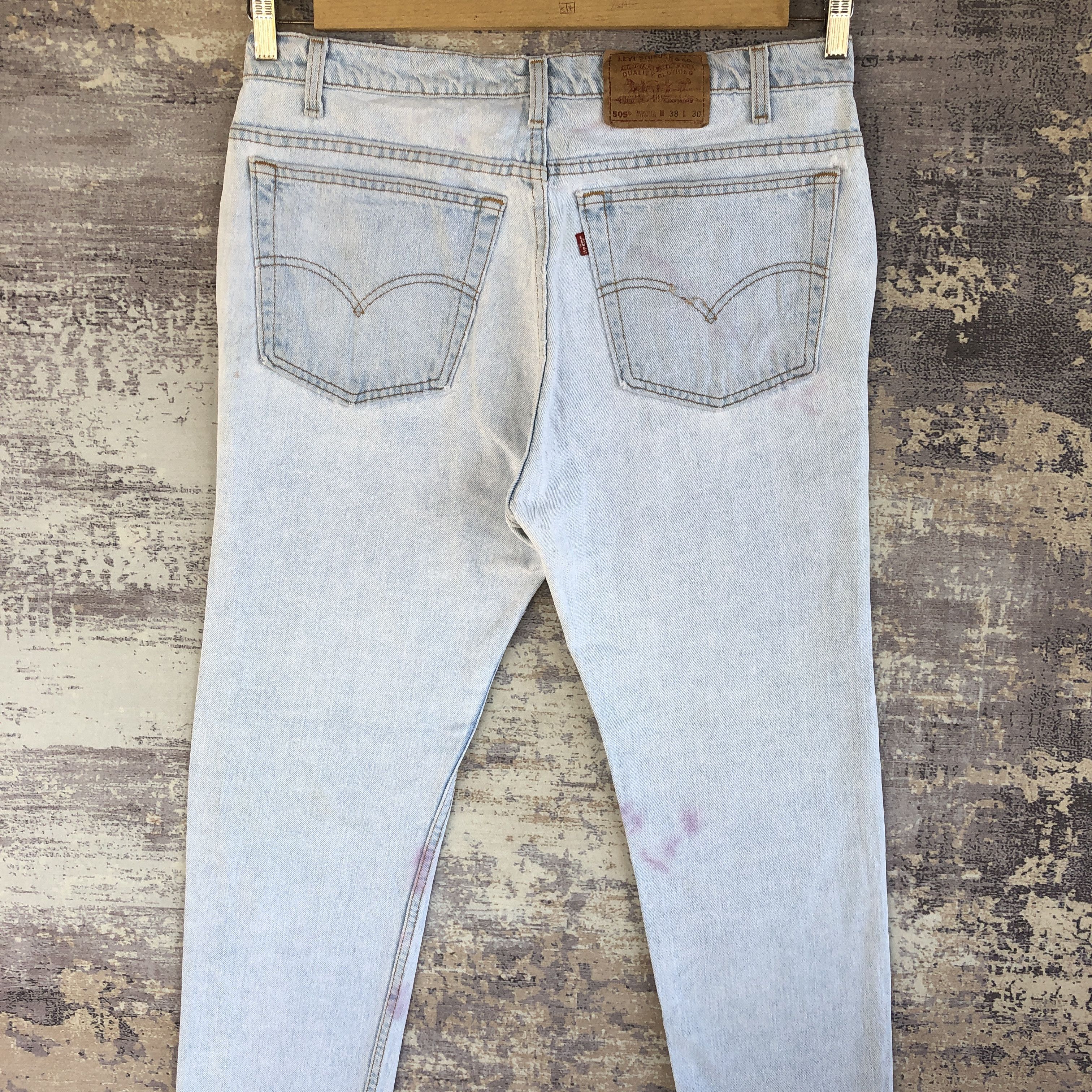 Levi's Vintage Y2K Levis Sunfaded Jeans Levi's 505 Dirty Denim Size US 36 / EU 52 - 4 Thumbnail