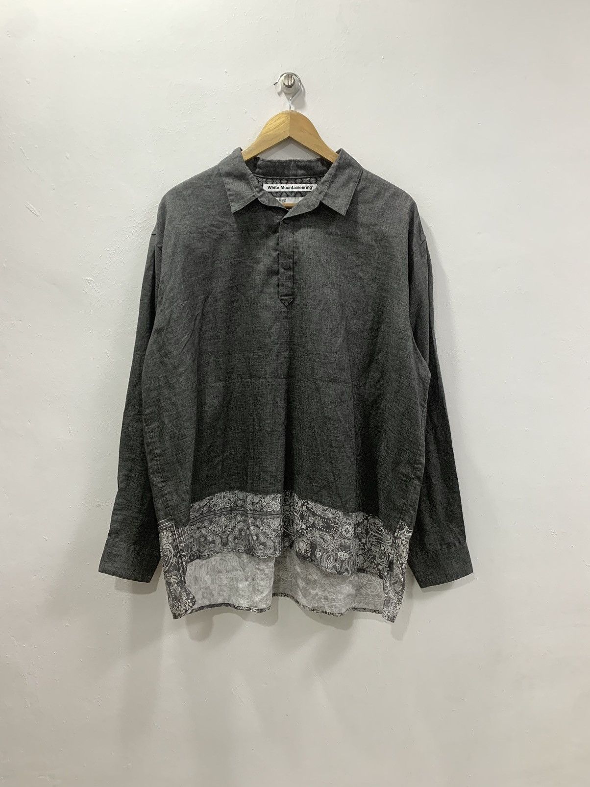 WHITE MOUNTAINEERING SS20 BANDANA PRINTED L/S SHIRT