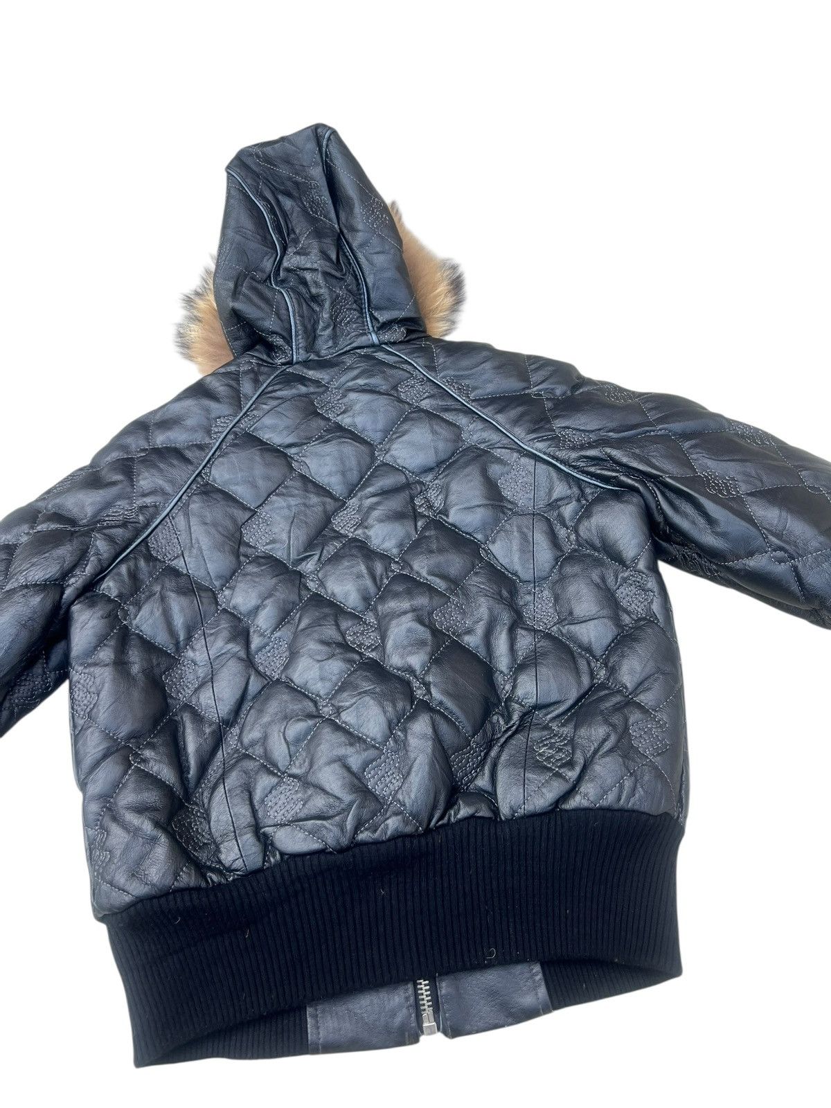 Rocawear Vintage Y2K Rocawear Quilt Crop Down Leather Jacket Real Fur Size US S / EU 44-46 / 1 - 22 Thumbnail