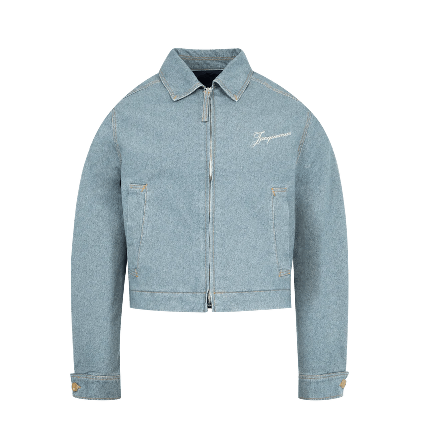 Jacquemus o1h1sh11225 Zipped Denim Jacket in Blue Size US M / EU 48-50 / 2 - 1 Thumbnail