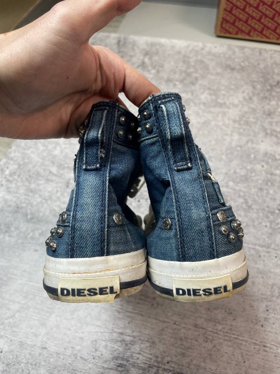 Diesel Vintage 00s Diesel Studded Denim Lace Up Shoes Y2K Size US 7 / EU 40 - 8 Thumbnail