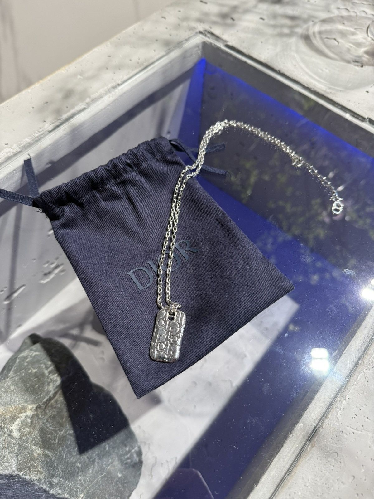 Dior BNWT Dior Oblique Logo Chain Necklace Size ONE SIZE - 1 Thumbnail