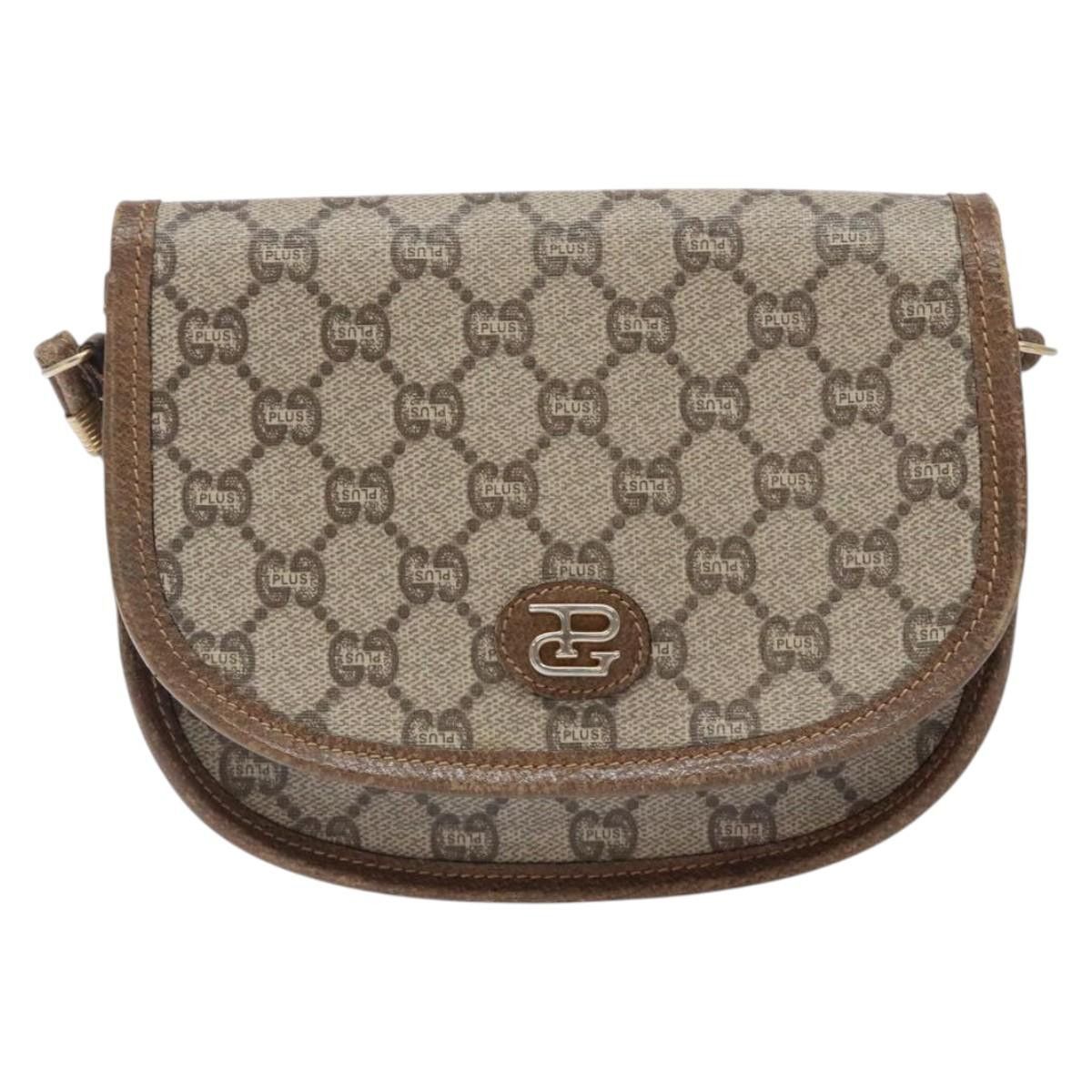 Gucci GUCCI GG Plus Supreme Shoulder Bag Pvc Beige Gold Size ONE SIZE - 2 Thumbnail