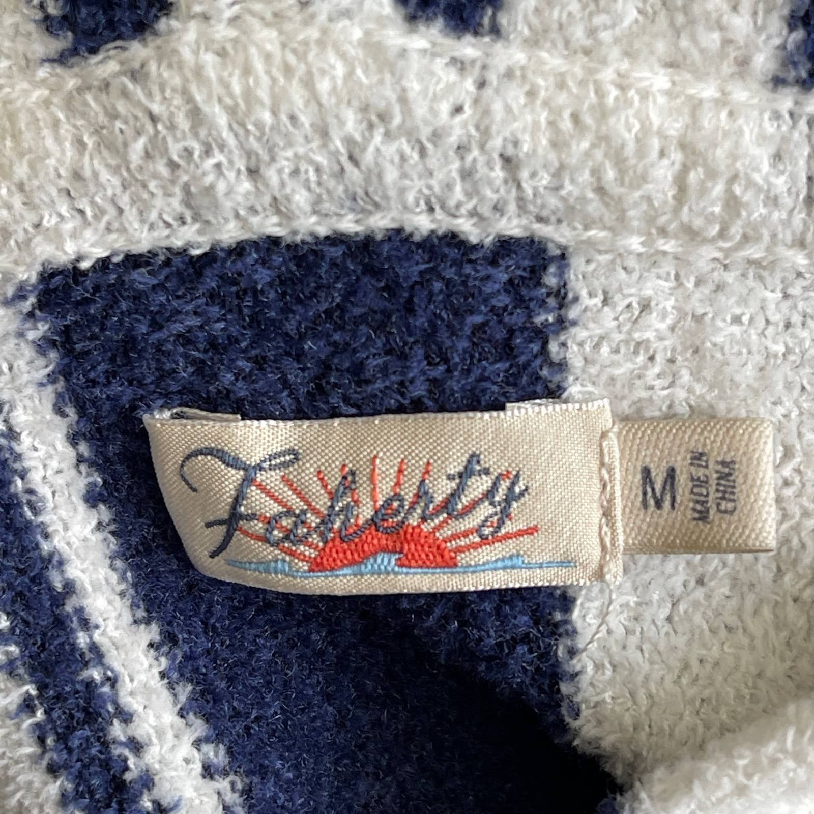 Faherty Faherty Brand Striped Sweater Knit Terry Baja Hoodie Size M Size M / US 6-8 / IT 42-44 - 2 Thumbnail