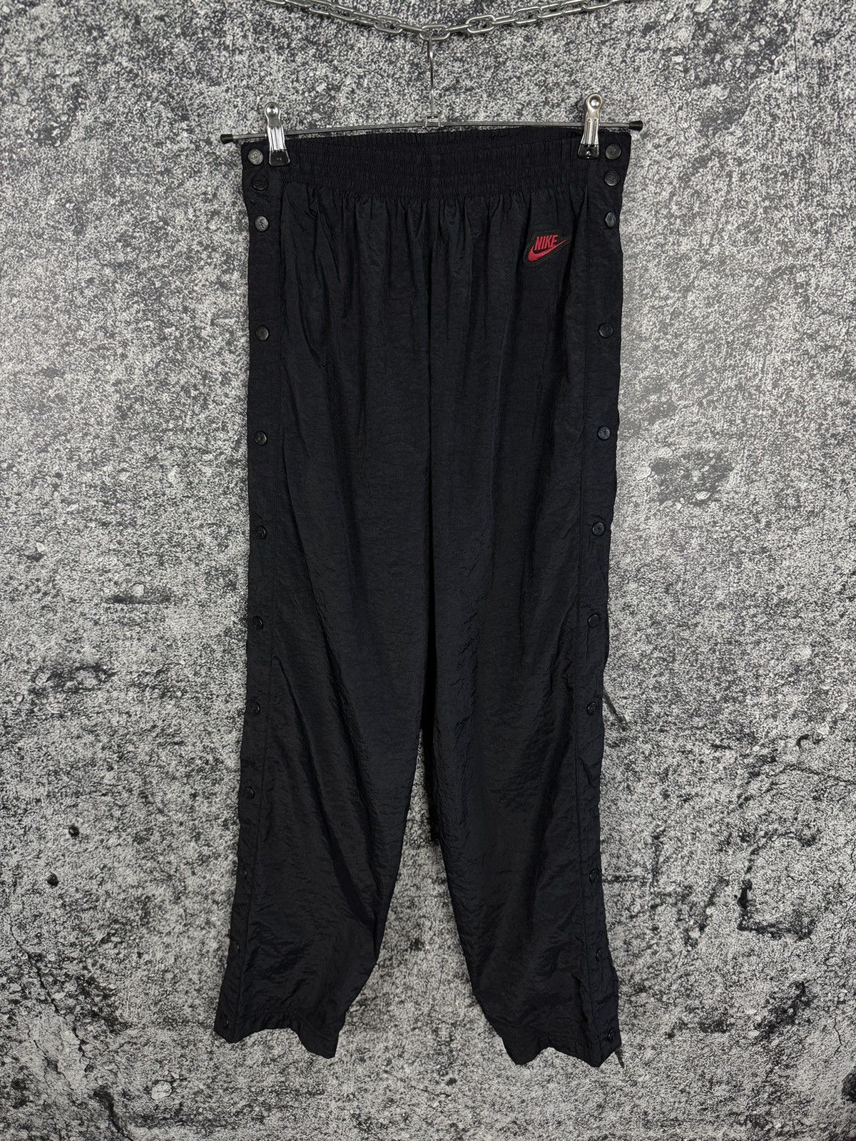 Nike Vintage 90s Nike Tearaway Nylon Track Pants Snap Button Sz S Size US 32 / EU 48 - 1 Thumbnail