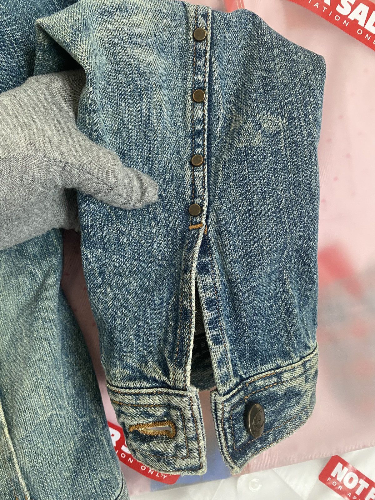 Just Cavalli Vintage Roberto Cavalli Stud Denim Jacket Overlong Sleeve Size US M / EU 48-50 / 2 - 8 Thumbnail