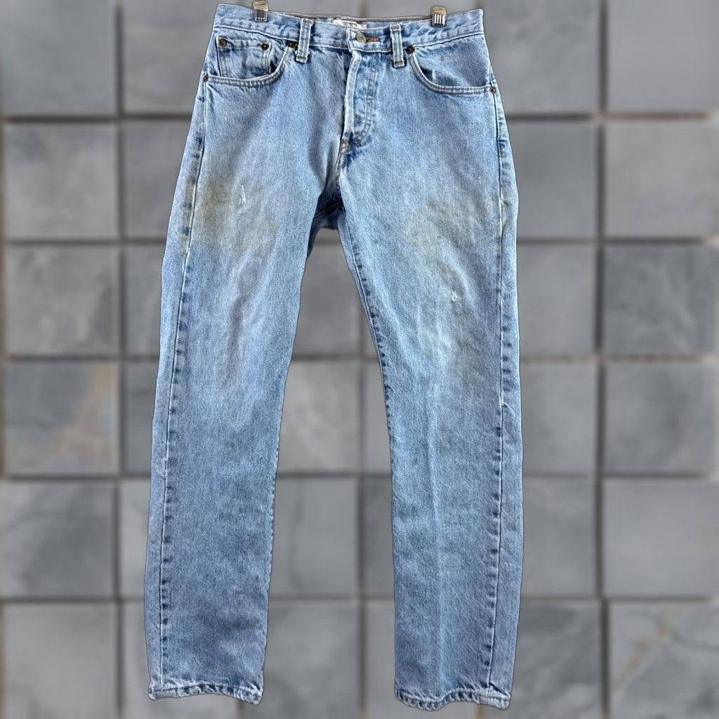 Levi's Levi's 501 Jeans Mens 30x32 Blue Button Fly Denim Pants Thrashed Destroyed Work Classic Straight Size US 30 / EU 46 - 1 Thumbnail