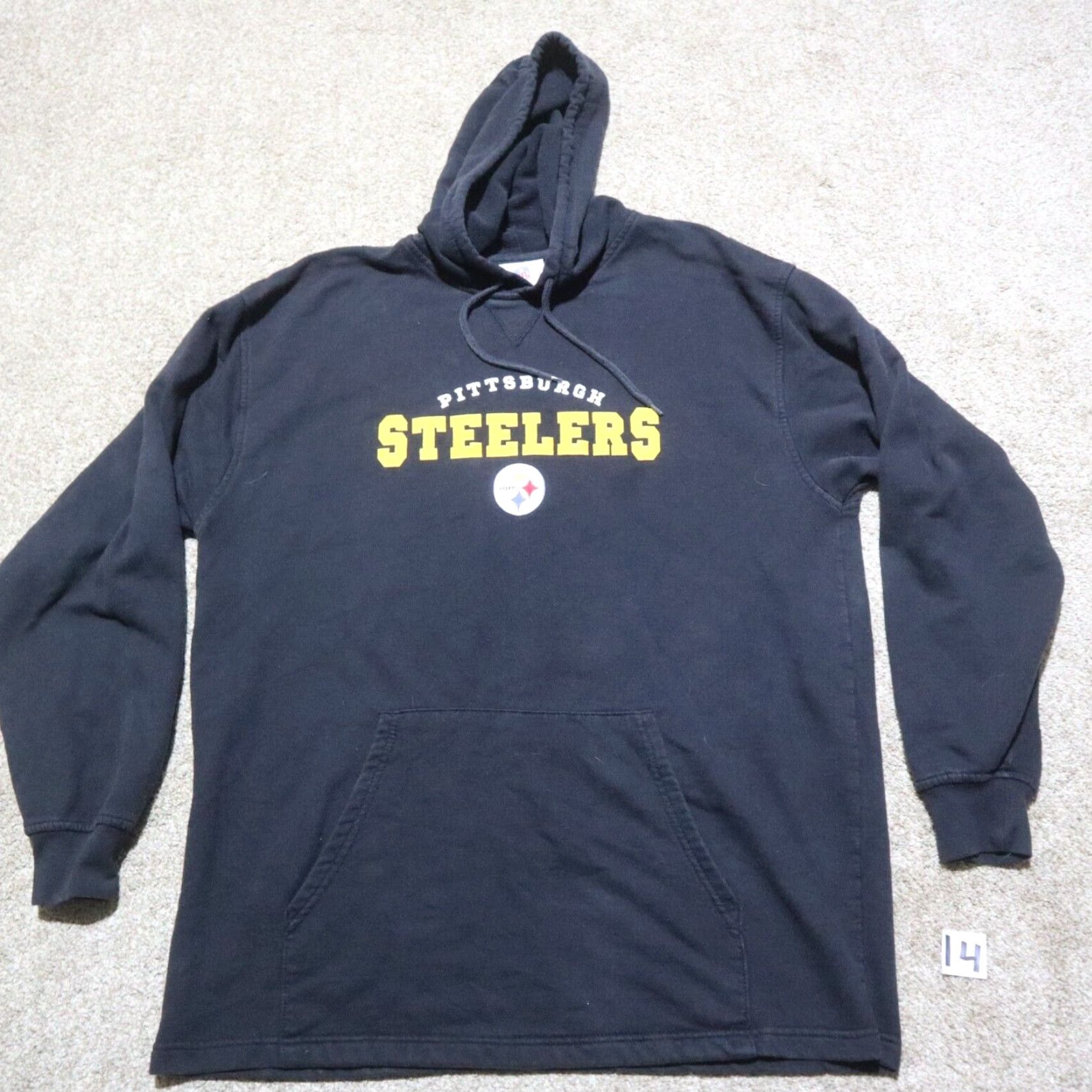 NFL VINTAGE NFL Steelers Black Hoodie Sweater Adult Large Mens Size US L / EU 52-54 / 3 - 4 Thumbnail