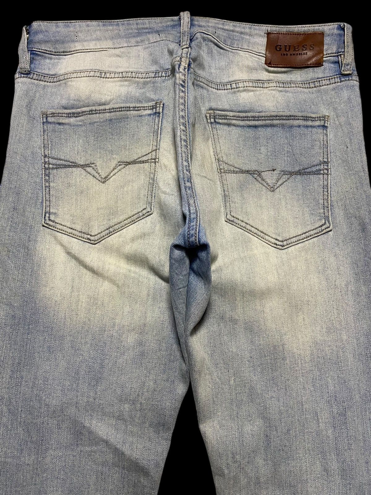 Guess × Pleasures Vintage Guess Blue Patched Ripped Seditionary Skinny Jeans Size US 32 / EU 48 - 4 Thumbnail