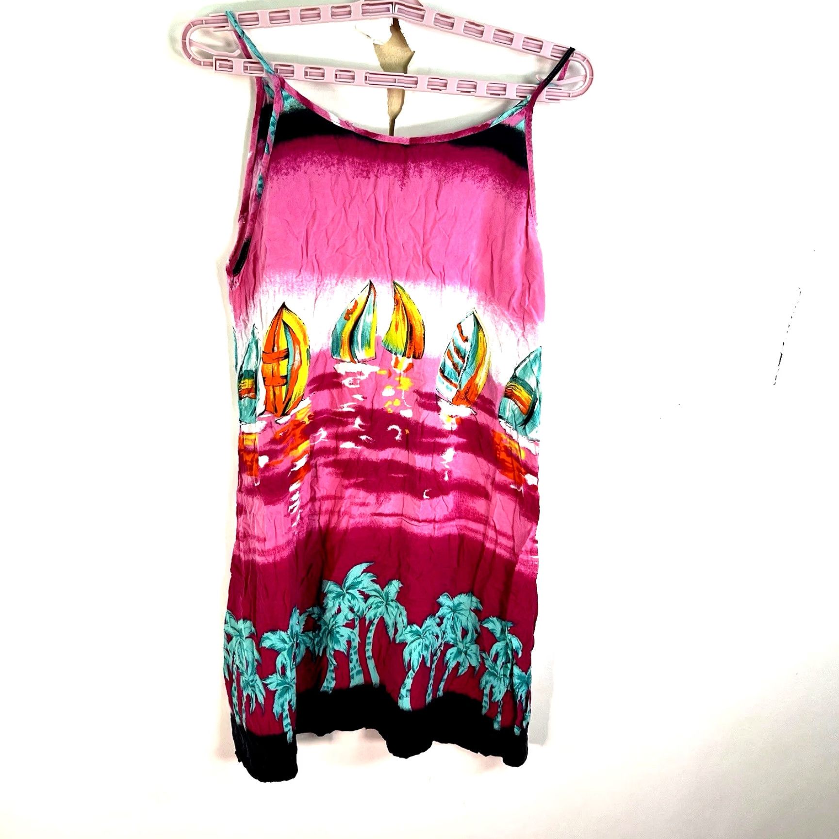 Vintage KOKO Knot Sailing Swim Beach Dress Womens Size S Pink Sleeveless Size S / US 4 / IT 40 - 7 Thumbnail