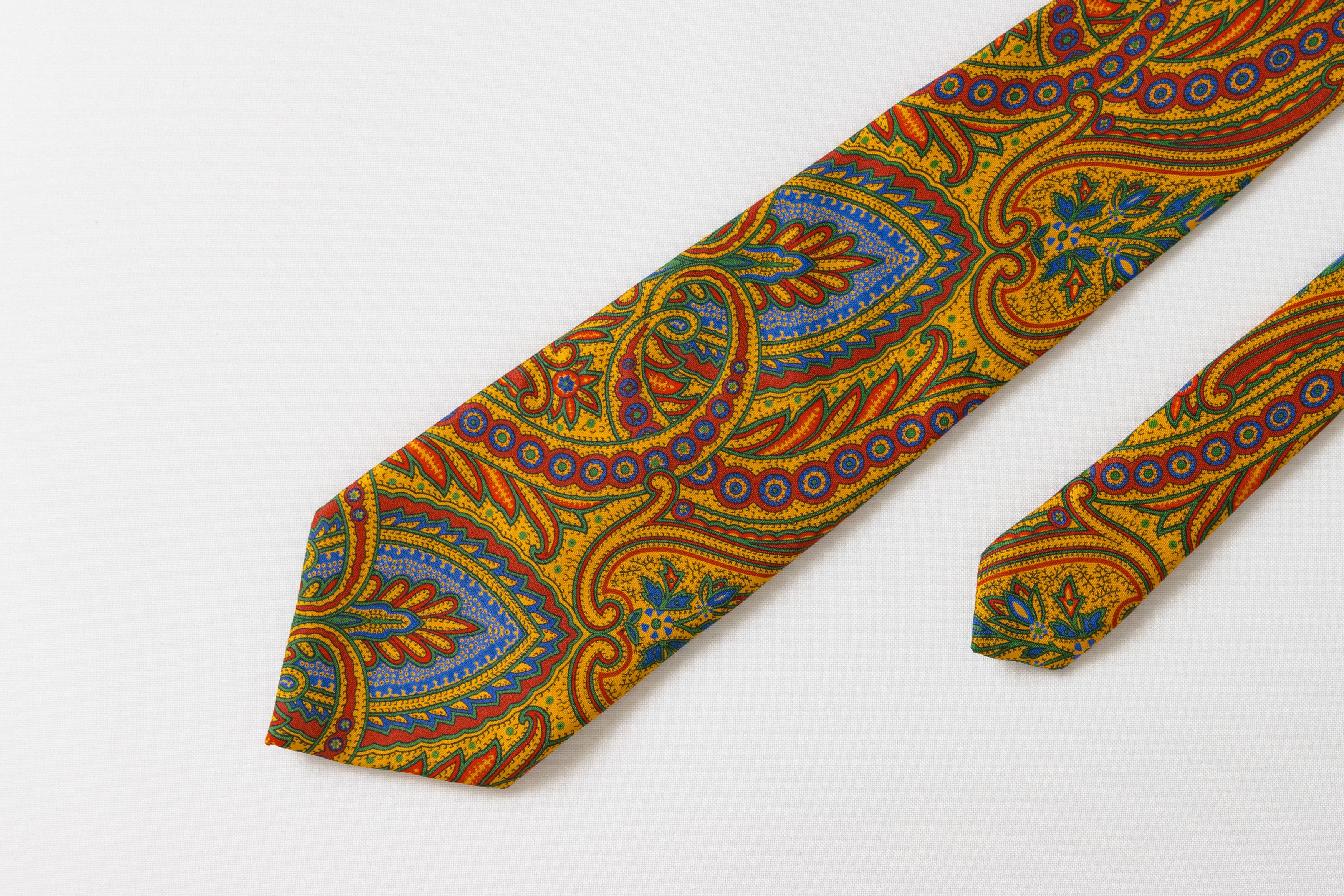 Vintage Vintage Tie abstract floral pattern flowers print necktie 01 Size ONE SIZE - 1 Thumbnail