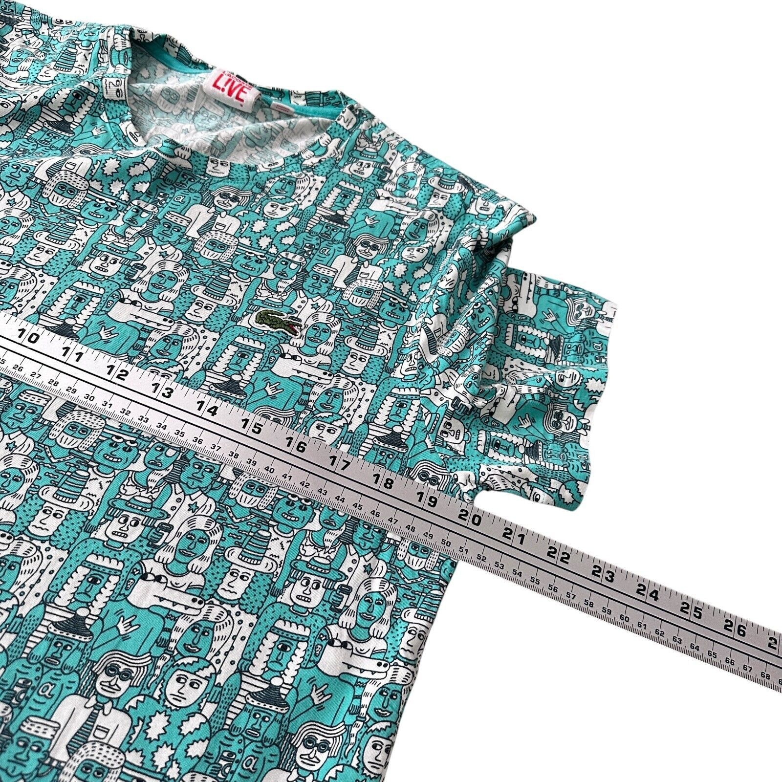 Lacoste Lacoste Live! Andy Rementer AOP T-Shirt Men’s 5 L Blue White Size US L / EU 52-54 / 3 - 8 Thumbnail