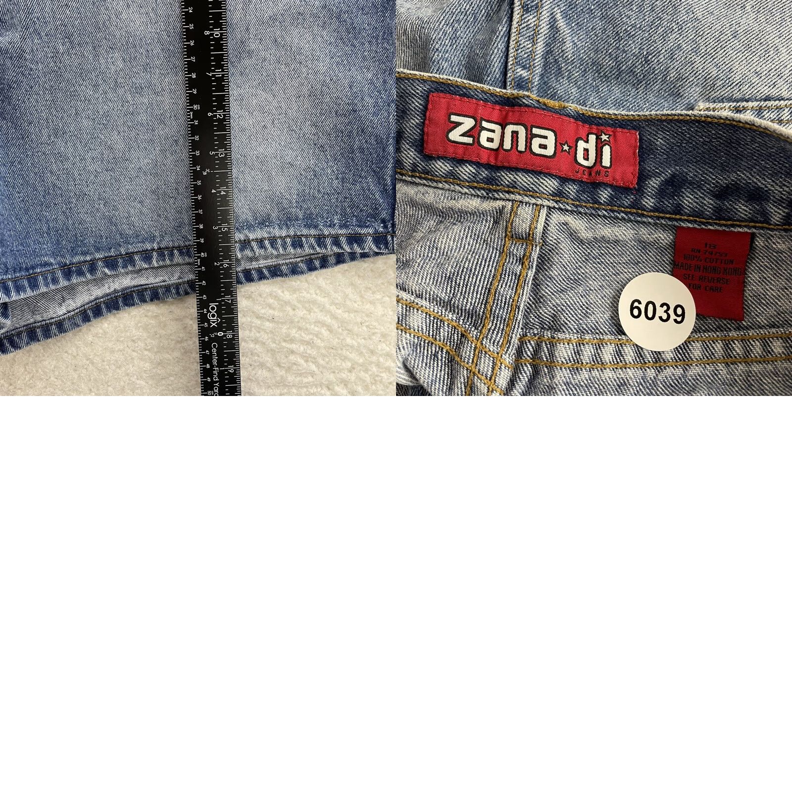 Vintage VINTAGE Zana Di Denim Shorts Women's 18 High Waisted 100% Cotton Blue Grunge 90s Y2K"} Size 40" / US 18 - 8 Thumbnail