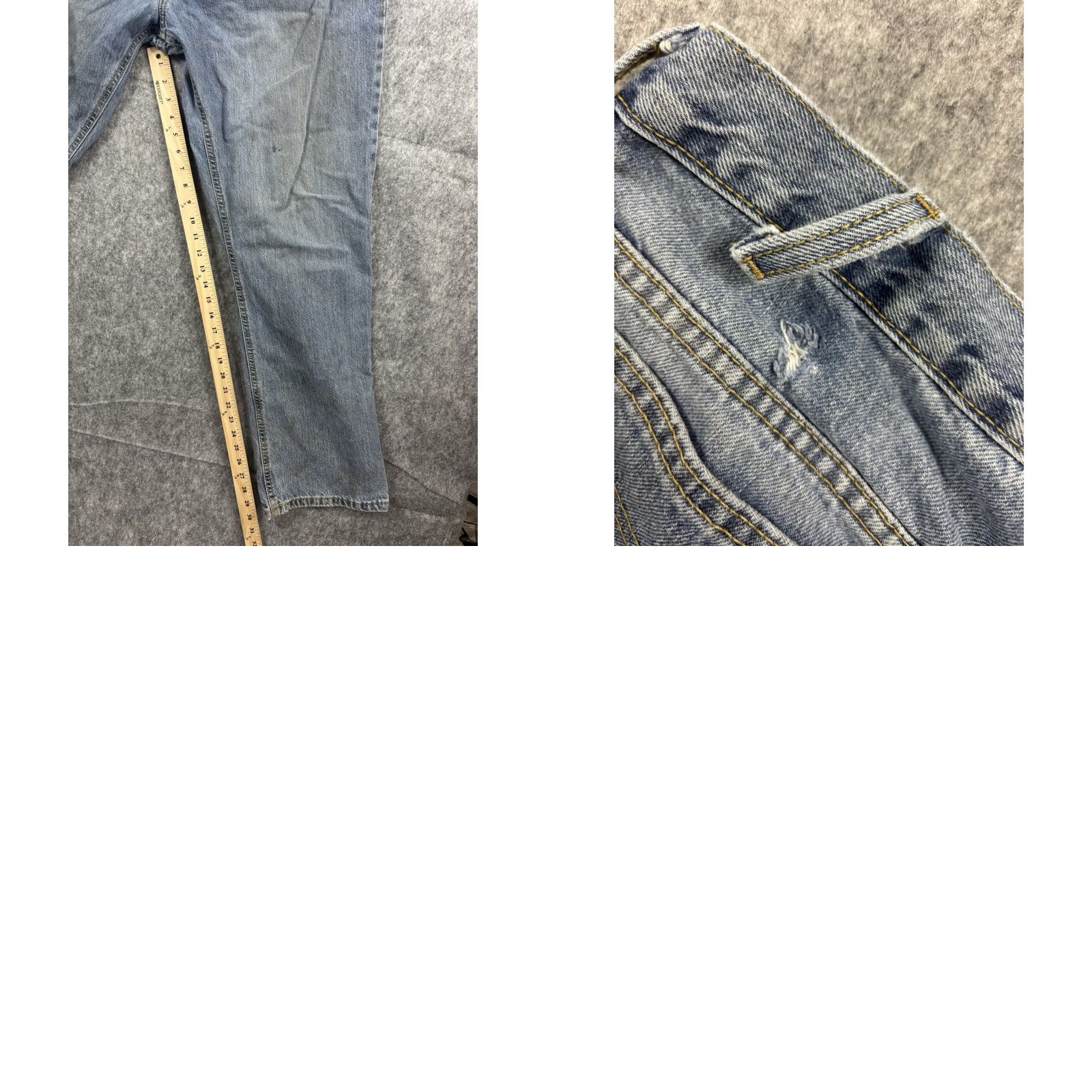 Vintage Cinch White Label Denim Jeans Straight Leg Blue Light Wash 36x32 Mens Regular 5-Pocket Logo Cinch USA Cowboy Rock Vintage No N/A Size US 36 / EU 52 - 8 Thumbnail