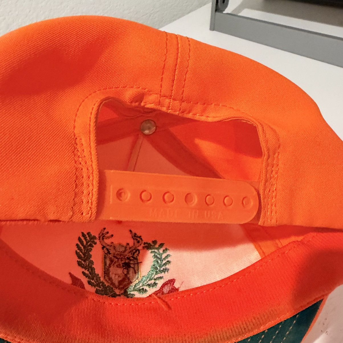 Vintage Vintage Trophy Deer Hunting Snap Back Hat Neon Orange Size ONE SIZE - 4 Thumbnail