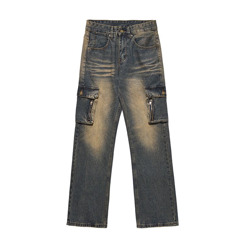 Vintage High street retro distressed work jeans for men Size US 32 / EU 48 - 1 Thumbnail