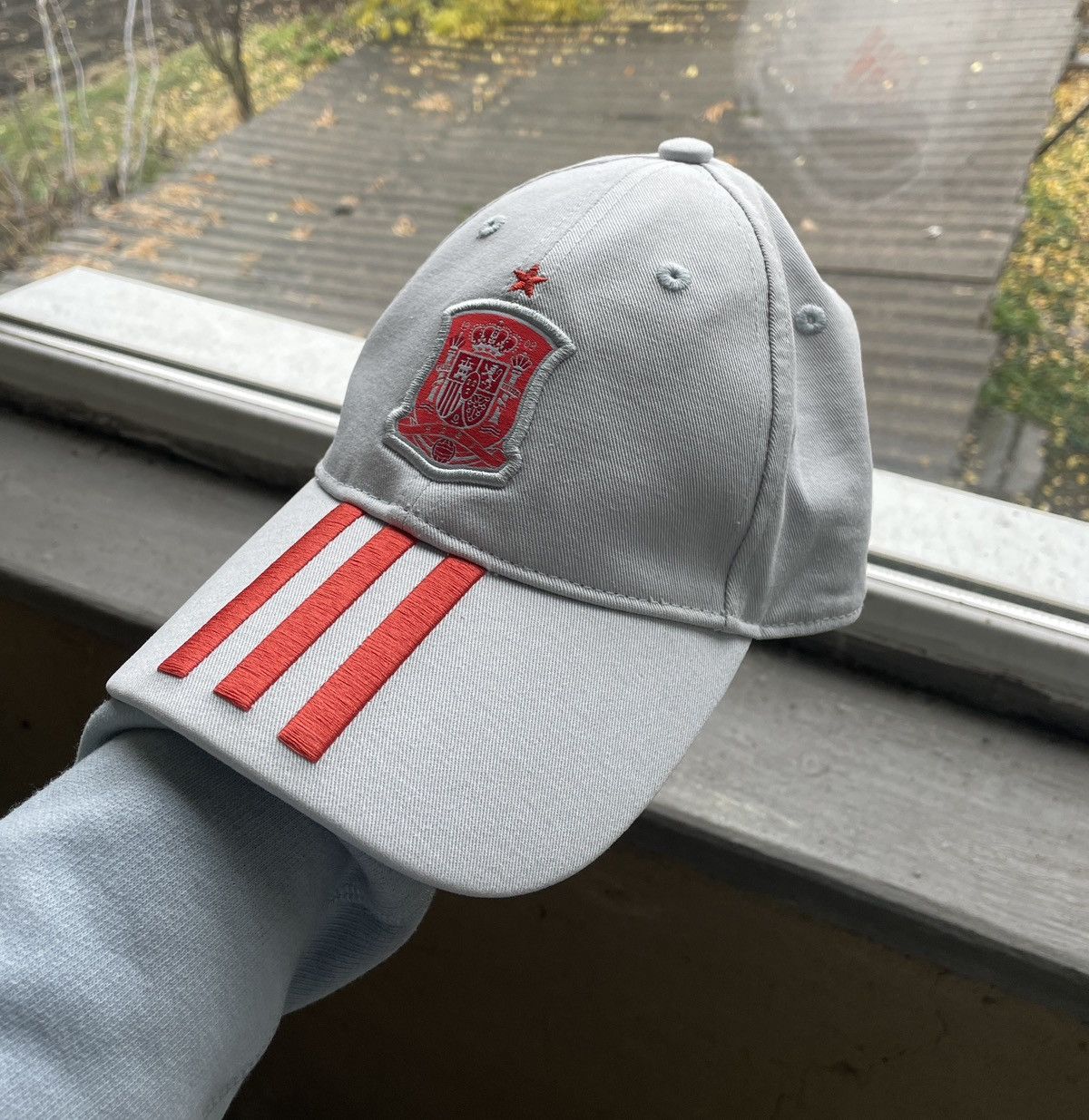 Adidas Adidas Spain FEF 3 Stripes Football Soccer Grey Cap Hat Size ONE SIZE - 2 Thumbnail