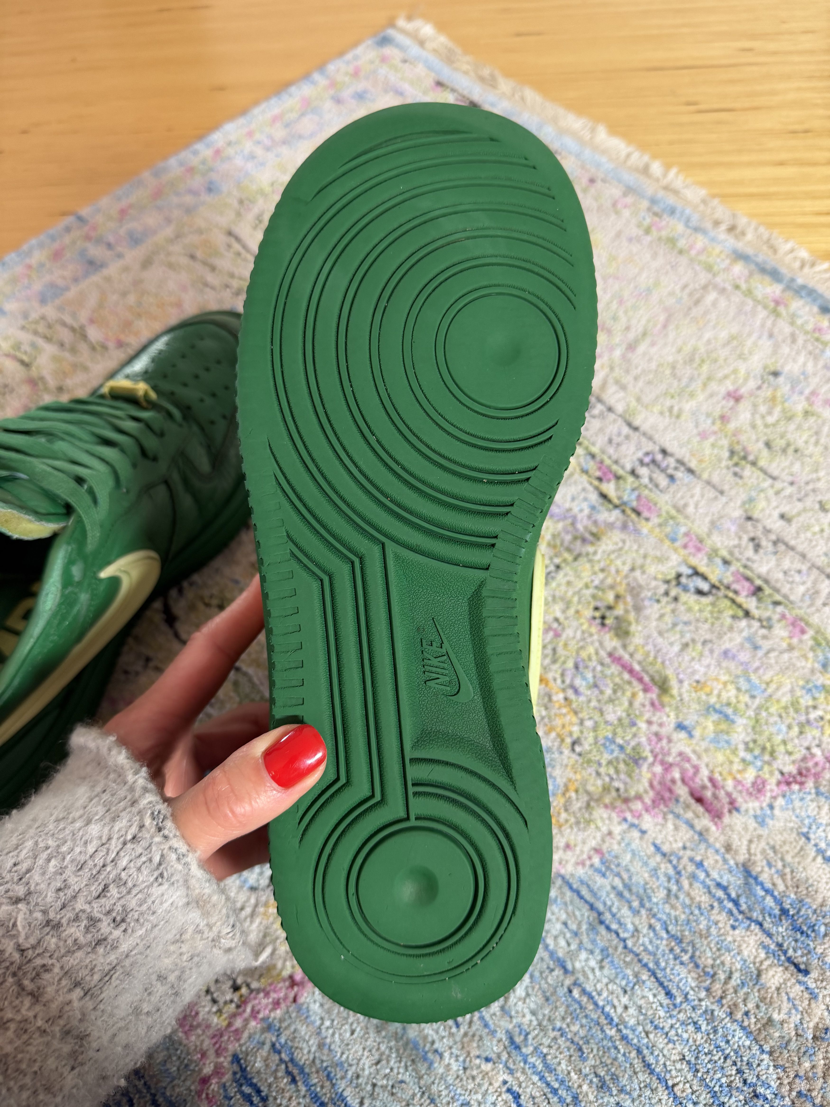 Ambush Design × Nike Air Force 1 x AMBUSH® Pine Green and Citron Low Top Sneakers Size US 9.5 / EU 42-43 - 12 Thumbnail