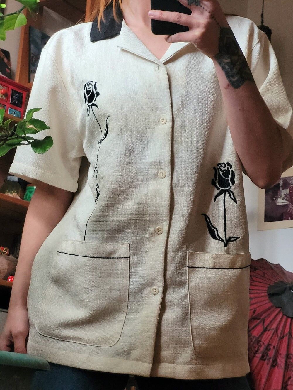 Other Malibu Drill Clothing Button-Down Shirt Rose Embroidery - S Size US S / EU 44-46 / 1 - 6 Thumbnail