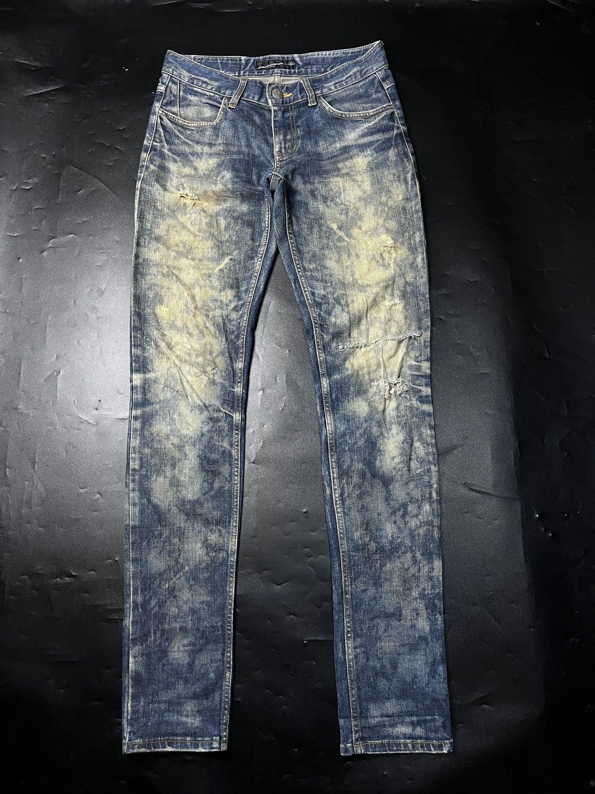 Lad Musician Archive Lad Musician Acid Bleach Distressed Skinny Jeans Size US 30 / EU 46 - 2 Thumbnail