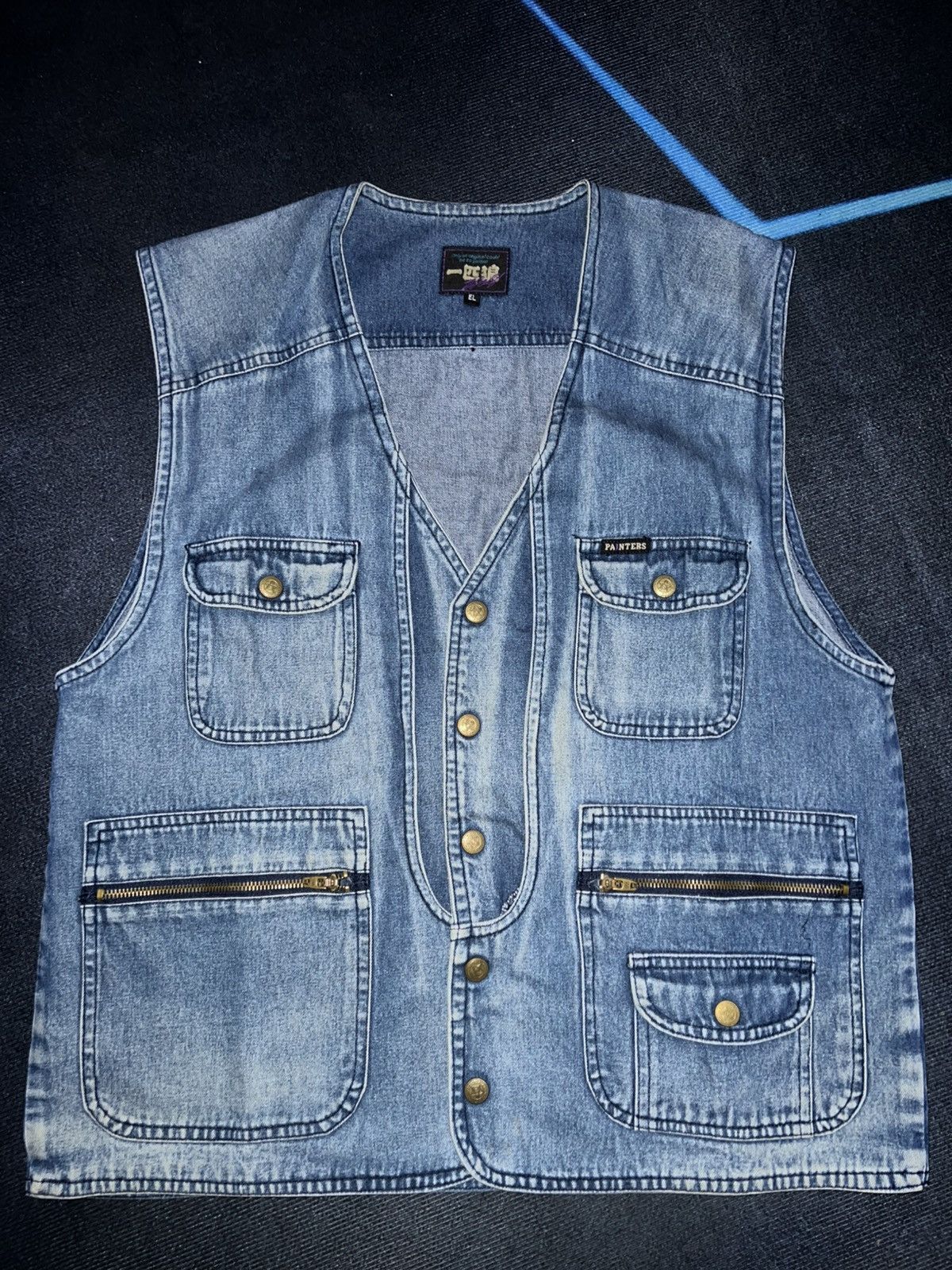 Other Men's Denim Vest With Multiple pockets. Size 38R - 1 Thumbnail