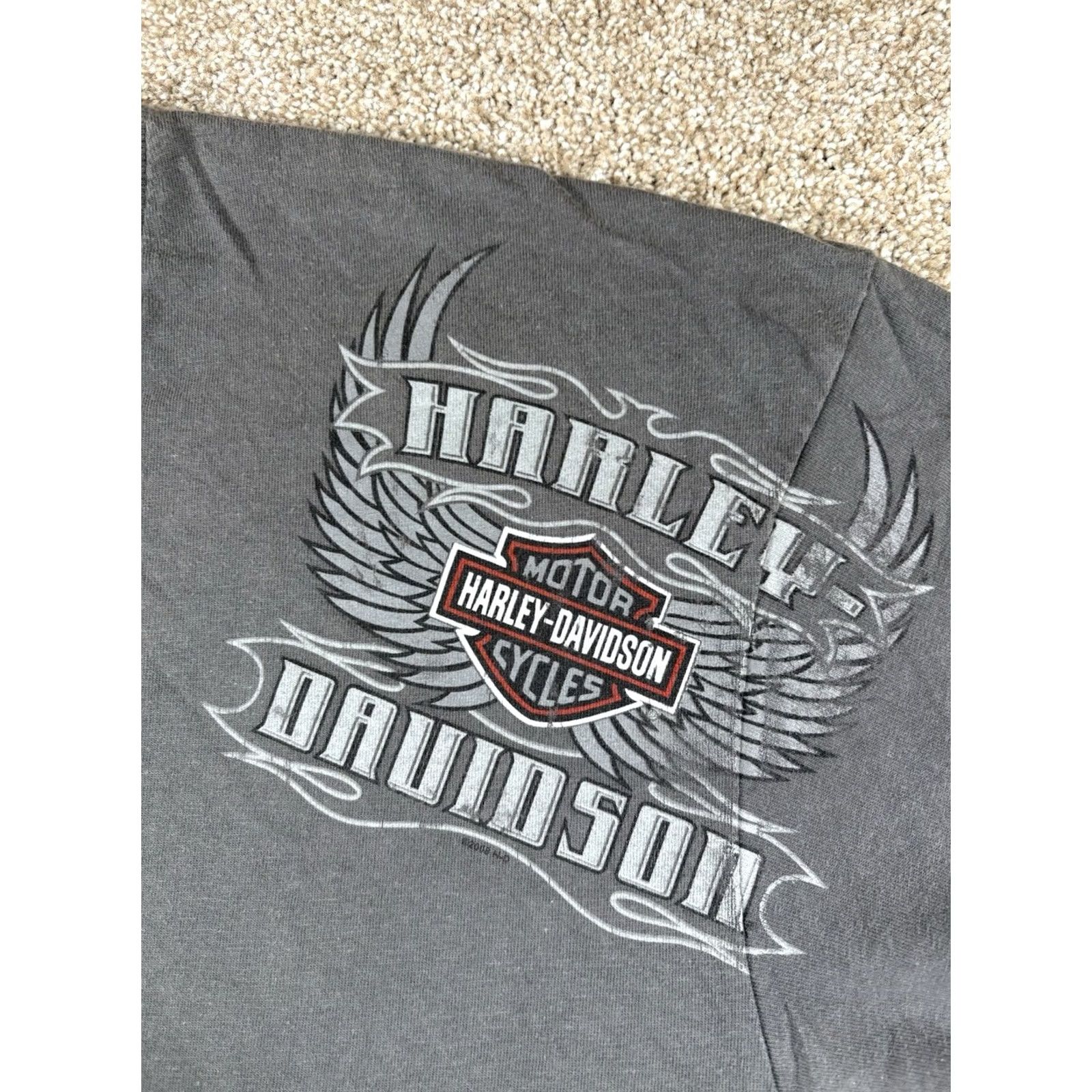 Harley Davidson Harley-Davidson T-Shirt Route 43 Sheboygan Wisconsin Grey 2XL Regular Mens Short Sleeve Crew Neck Logo Graphic Print Vintage: No Size US XXL / EU 58 / 5 - 7 Thumbnail