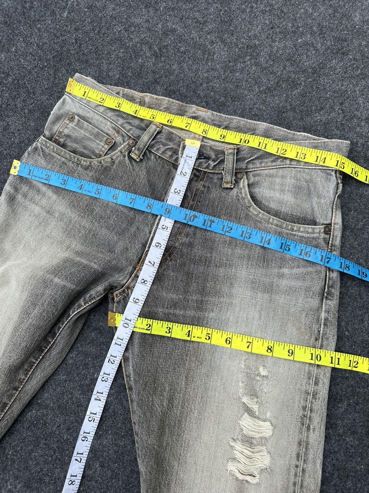 Japanese Brand Vintage Acoustic Japan Selvedge Faded Denim 30x30 D39 Size US 30 / EU 46 - 6 Thumbnail
