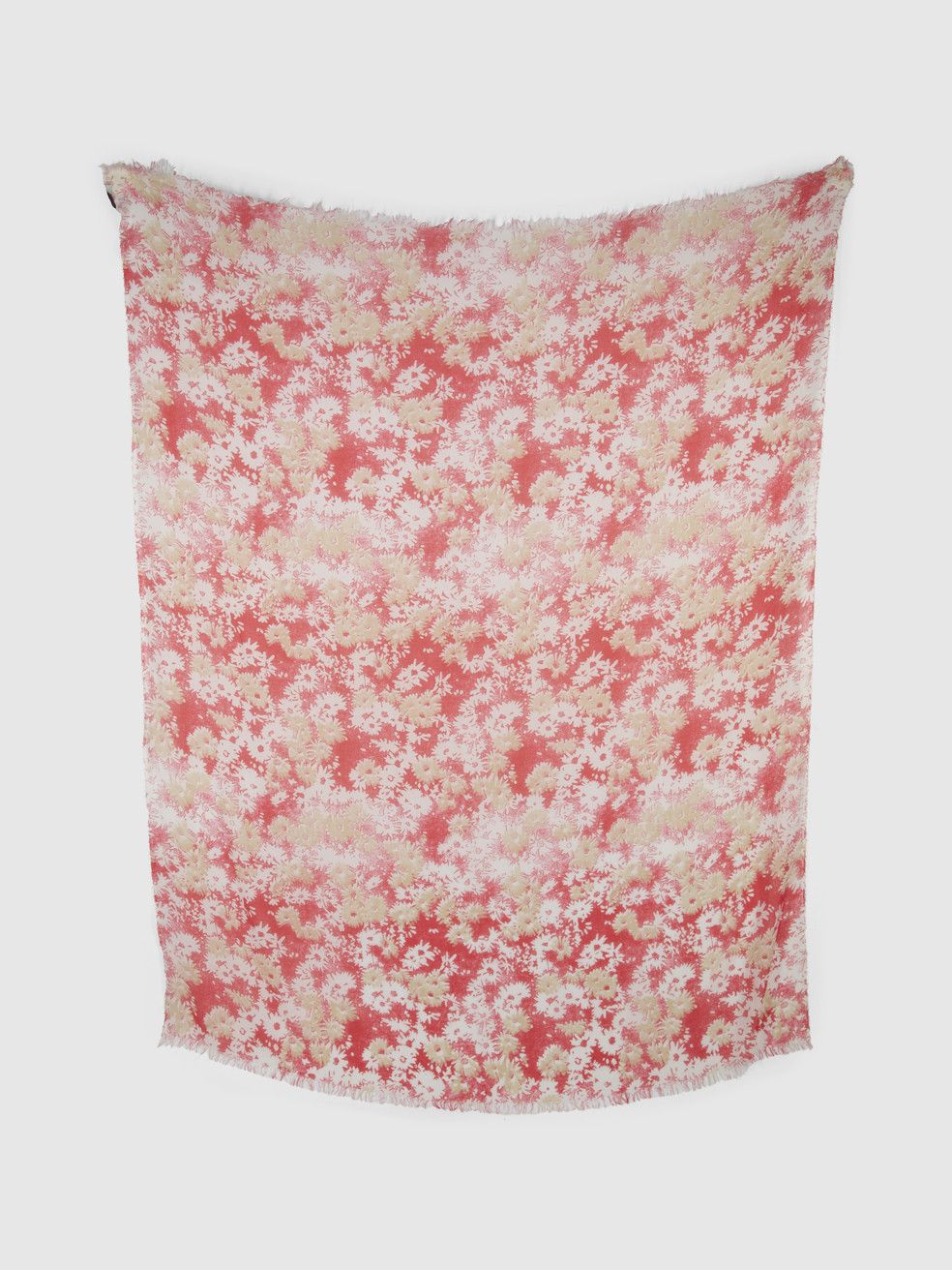 Stella McCartney Fringed Floral Print Scarf Size ONE SIZE - 1 Thumbnail