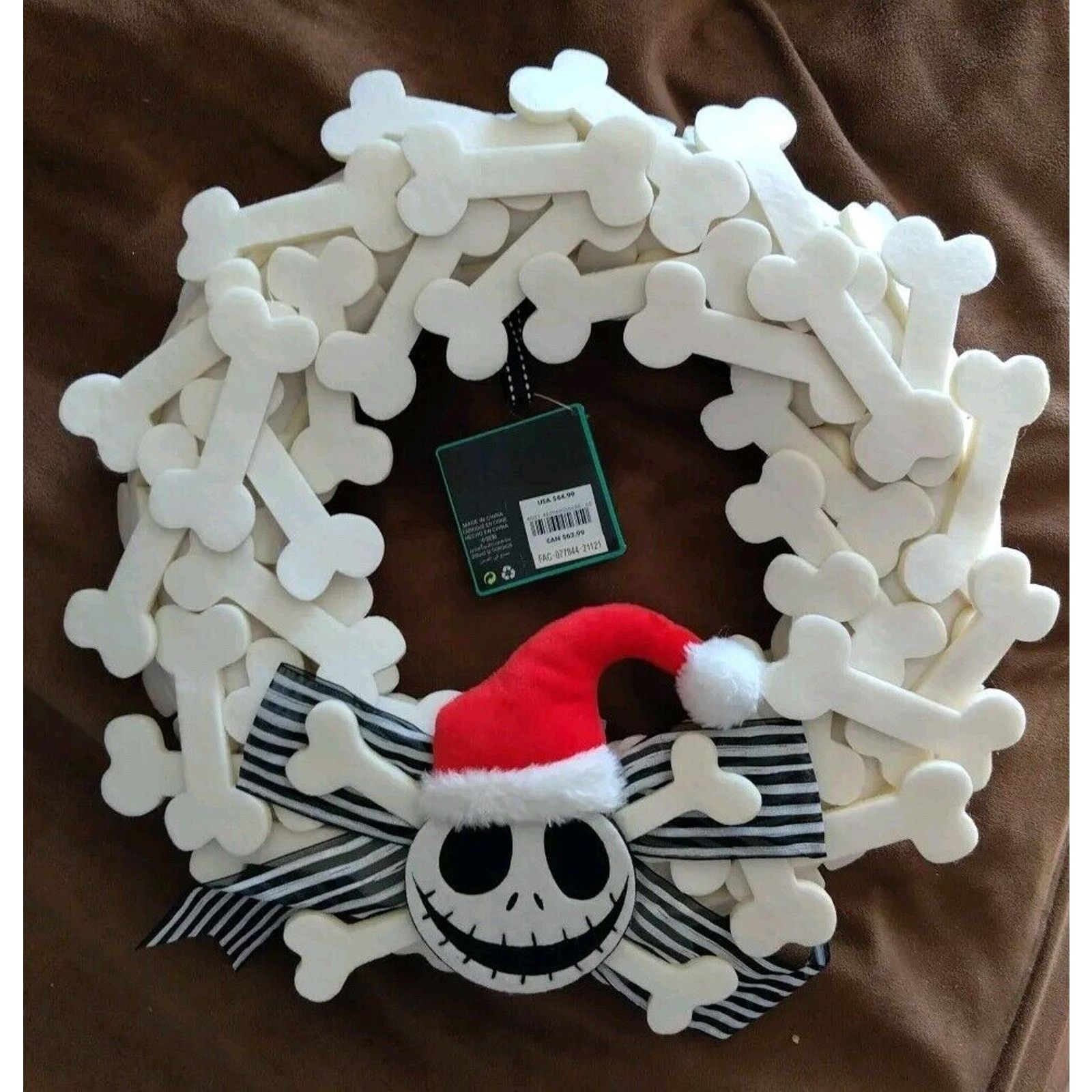 Disney NWT !! Disney Jack Skellington Wreath Nightmare B4 Christmas Size ONE SIZE - 4 Thumbnail