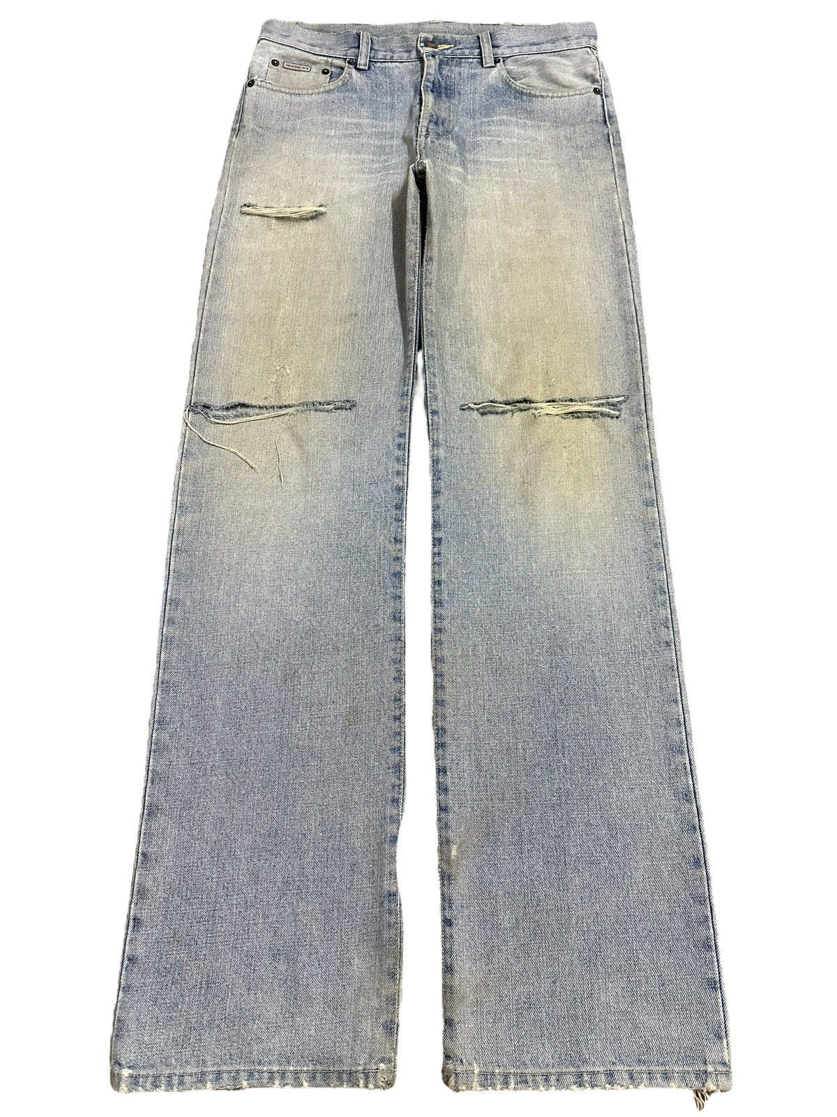 Vintage Calvin Klein Faded Wash Style Distressed Loose Jeans