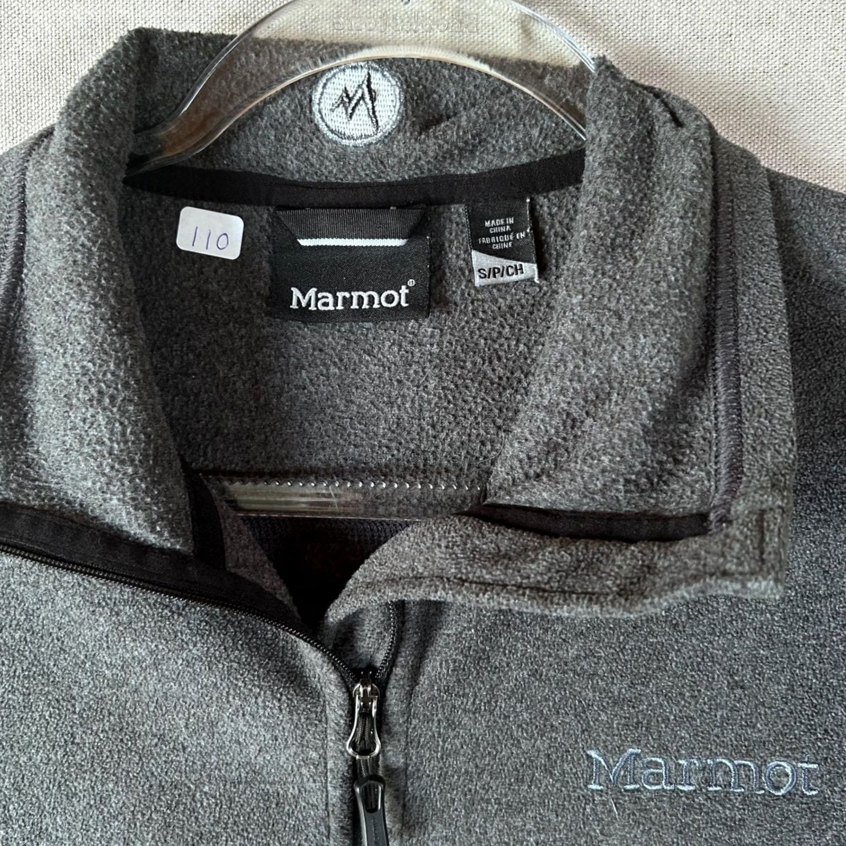 Marmot Marmot Womens Jacket Full Zip Fleece Charcoal Gray Small Mock Neck Hiking Layer Signatures Zippered Pockets Size S / US 4 / IT 40 - 2 Thumbnail