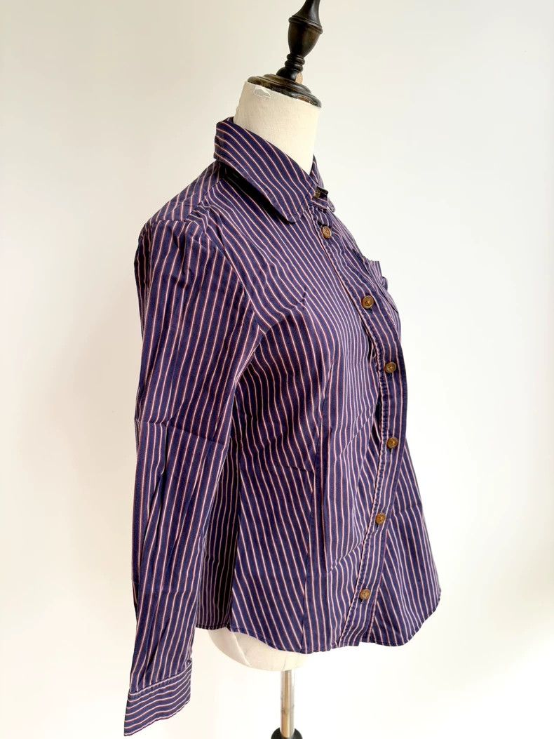 Vivienne Westwood Vivienne Westwood Blue and purple striped slanted collar s Size M / US 6-8 / IT 42-44 - 4 Thumbnail