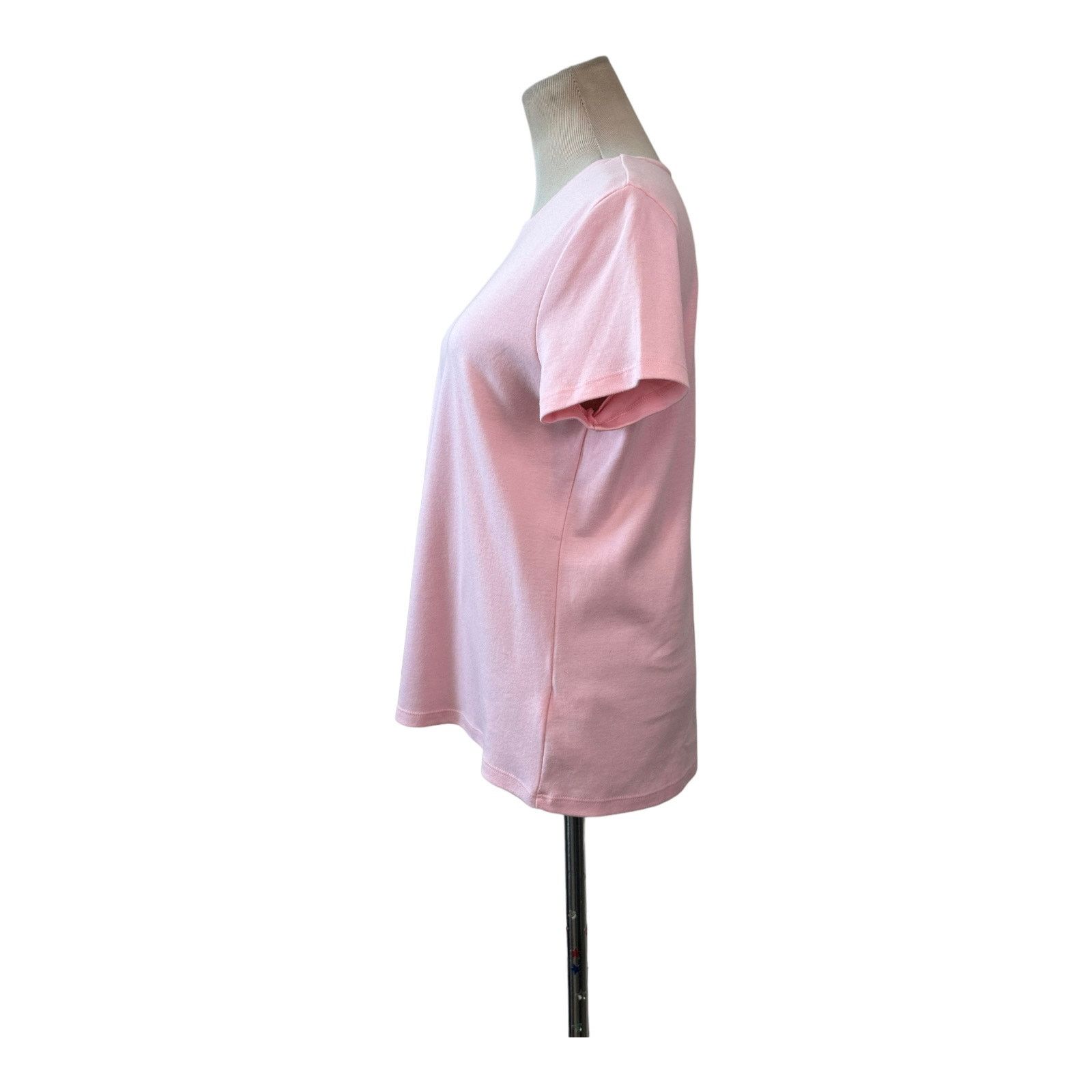 Croft & Barrow Croft & Barrow pink short sleeves cotton top size PL Size L / US 10 / IT 46 - 7 Thumbnail
