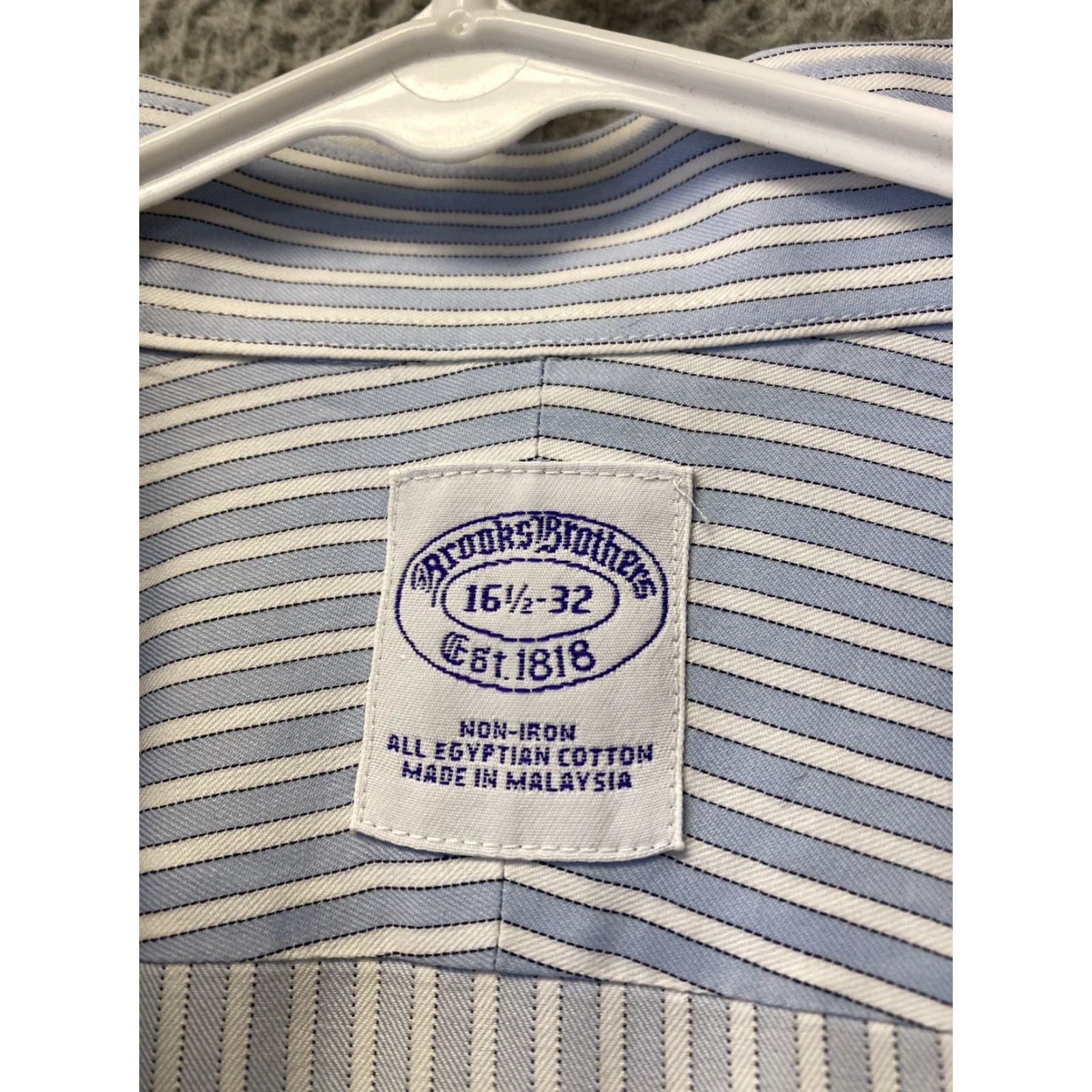 Brooks Brothers VINTAGE Brooks Brothers Dress Shirt Mens 16.5 Blue Long Sleeve Button Up Business Casual Formal Wedding 90s Mens Size US L / EU 52-54 / 3 - 4 Thumbnail