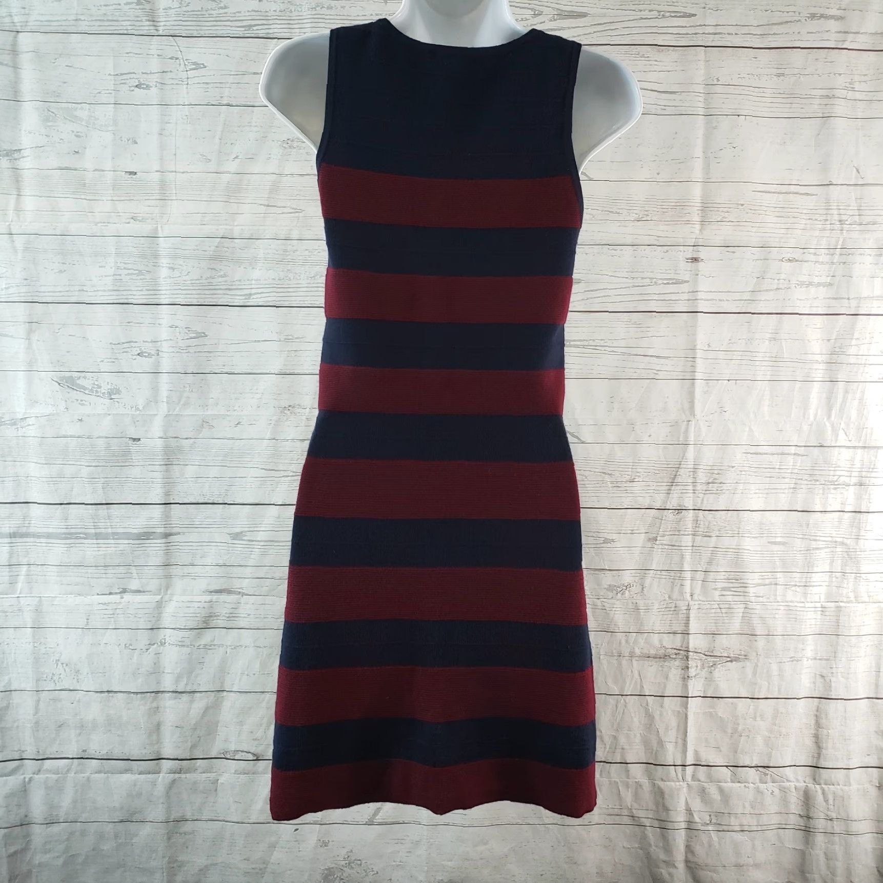 Loft LOFT Ann Taylor Womens Sweater Dress Sz S Blue Wool Blend Sleeveless Round Neck Size S / US 4 / IT 40 - 4 Thumbnail