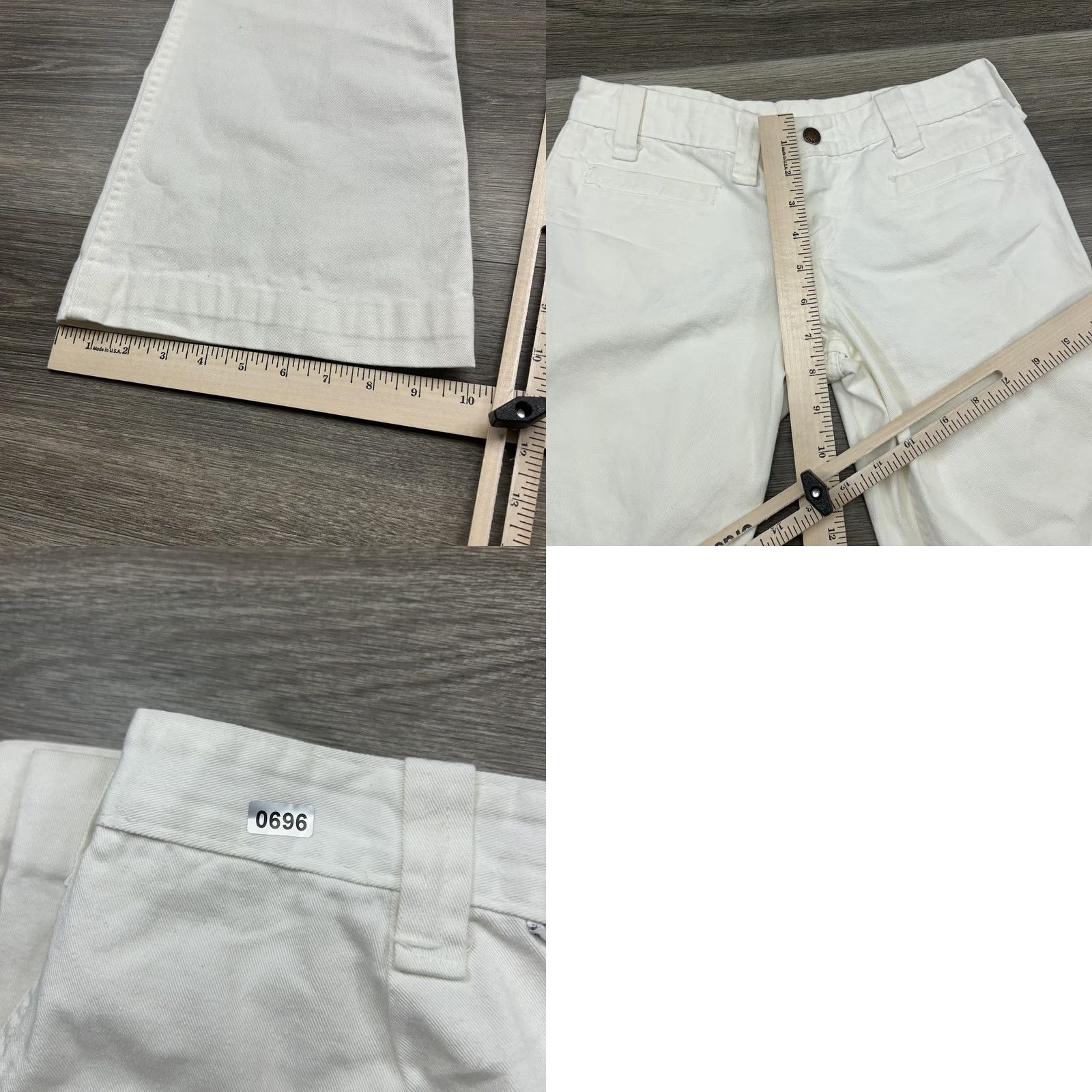 Vintage VINTAGE Plushbottoms Pants Womens 28x28 White Low Rize Flare Zipper 70s Size 28" / US 6 / IT 42 - 8 Thumbnail