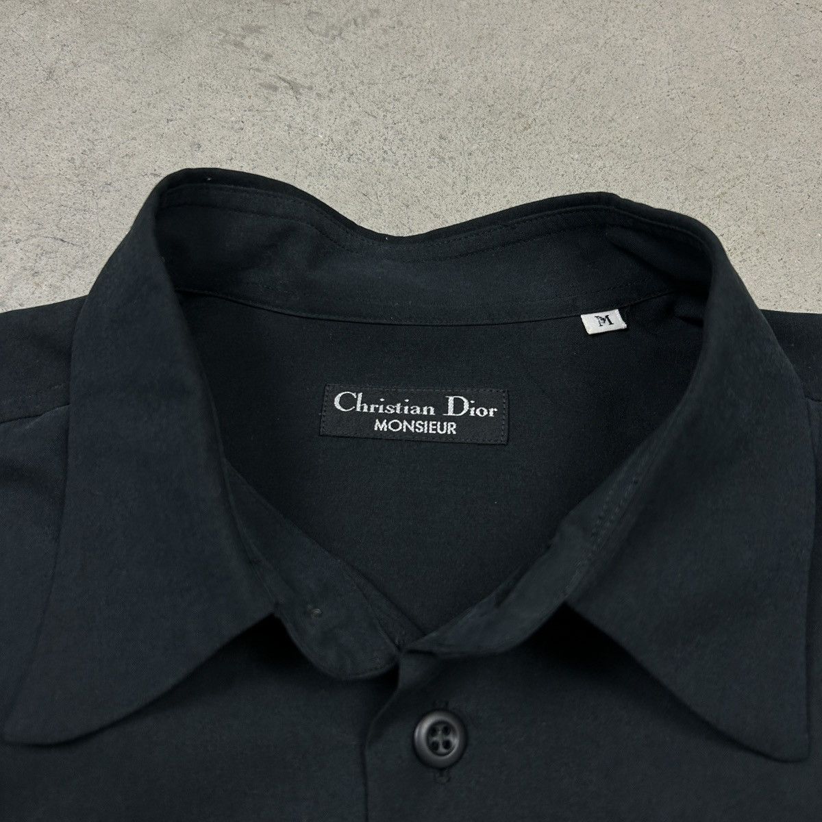 Christian Dior Monsieur × Vintage 1990s Christian Dior Monsieur - Black Shirt Size US L / EU 52-54 / 3 - 8 Thumbnail